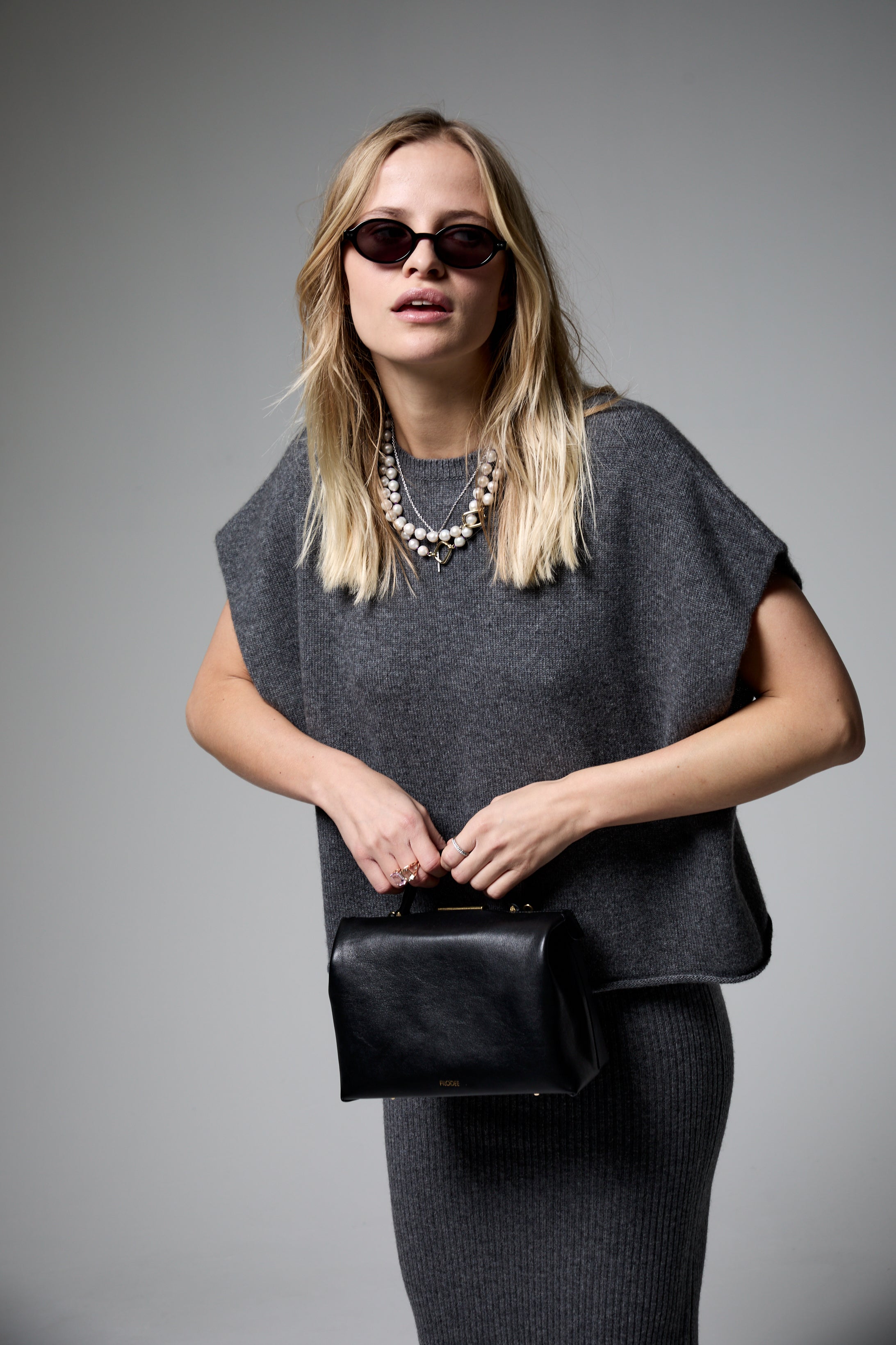 Liya B'x Cashmere Short Sleeve Jumper - SKULPT Dublin
