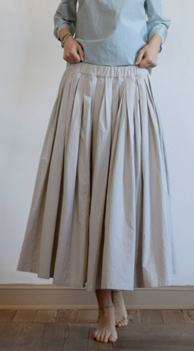 Apuntob Long Skirt in Ecru - SKULPT Dublin