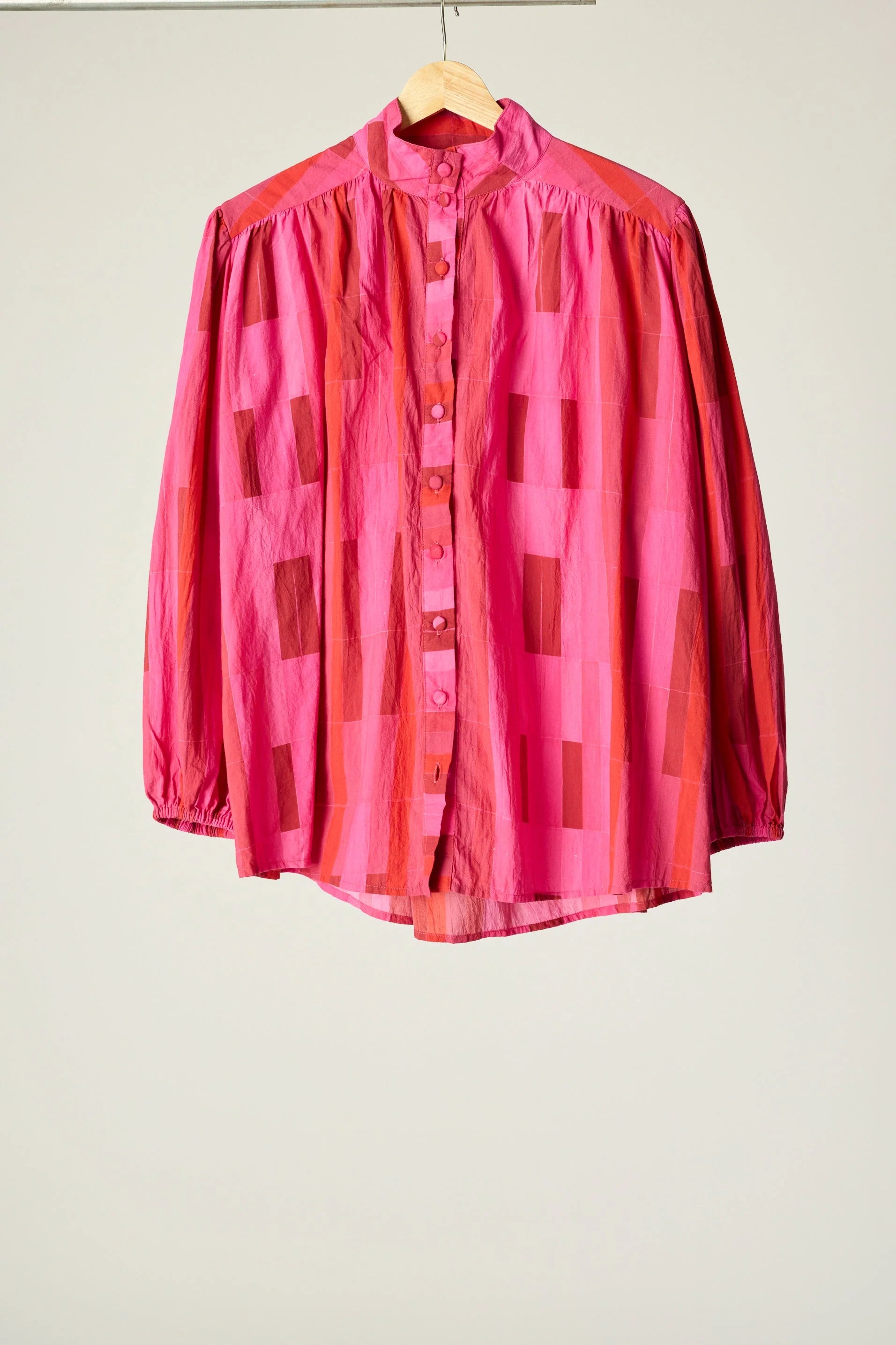 Natalie Martin Long Sleeve Cotton Shirt in Sea Glass Pink - SKULPT Dublin