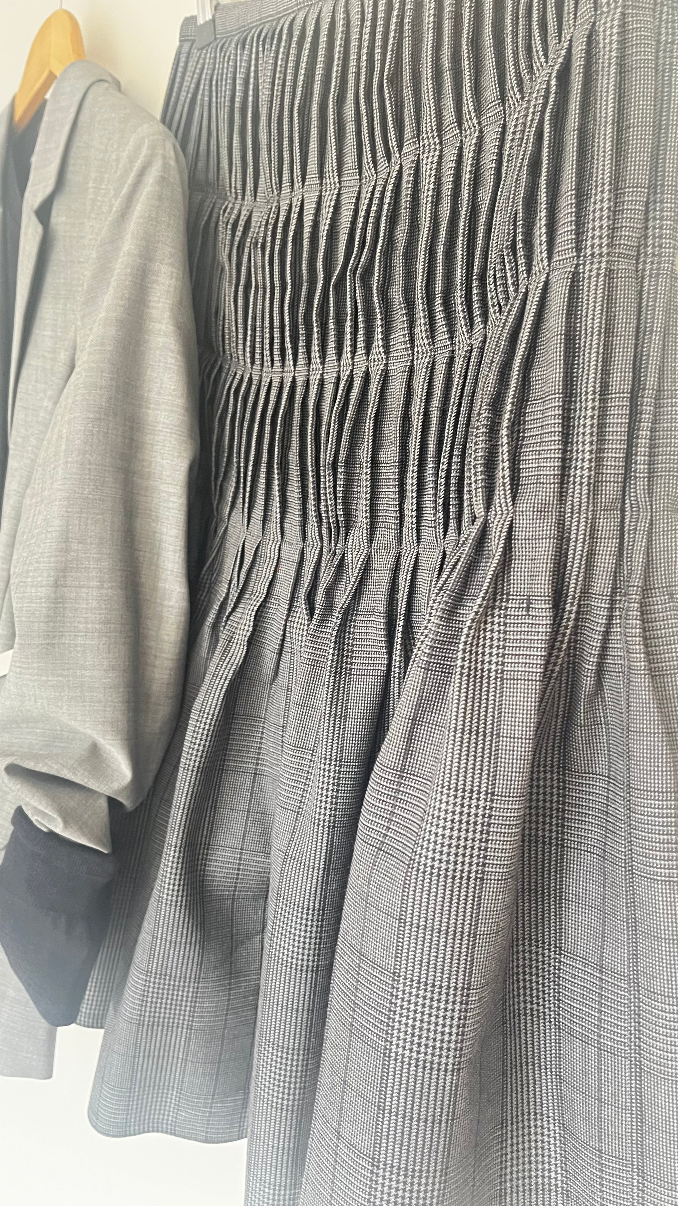 Sofie D'Hoore Wool Skirt in Prince of wales check - SKULPT Dublin