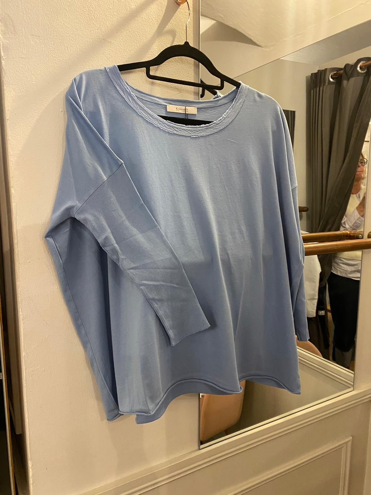 KristenseN Du Nord Long Sleeve Top in Blue - SKULPT Dublin