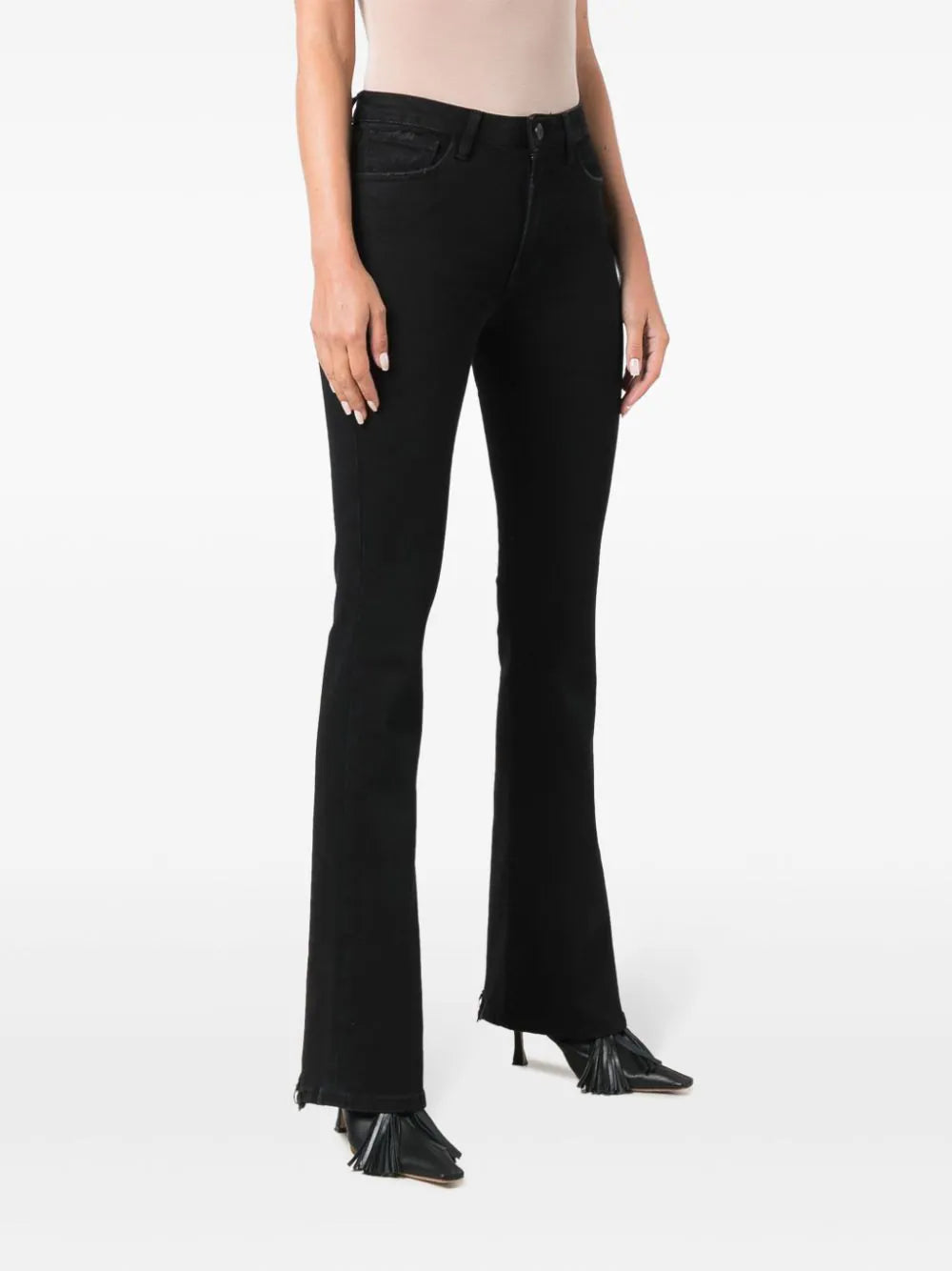3x1 Denim Farrah Bootcut Flare Leg Jeans in Black - SKULPT Dublin
