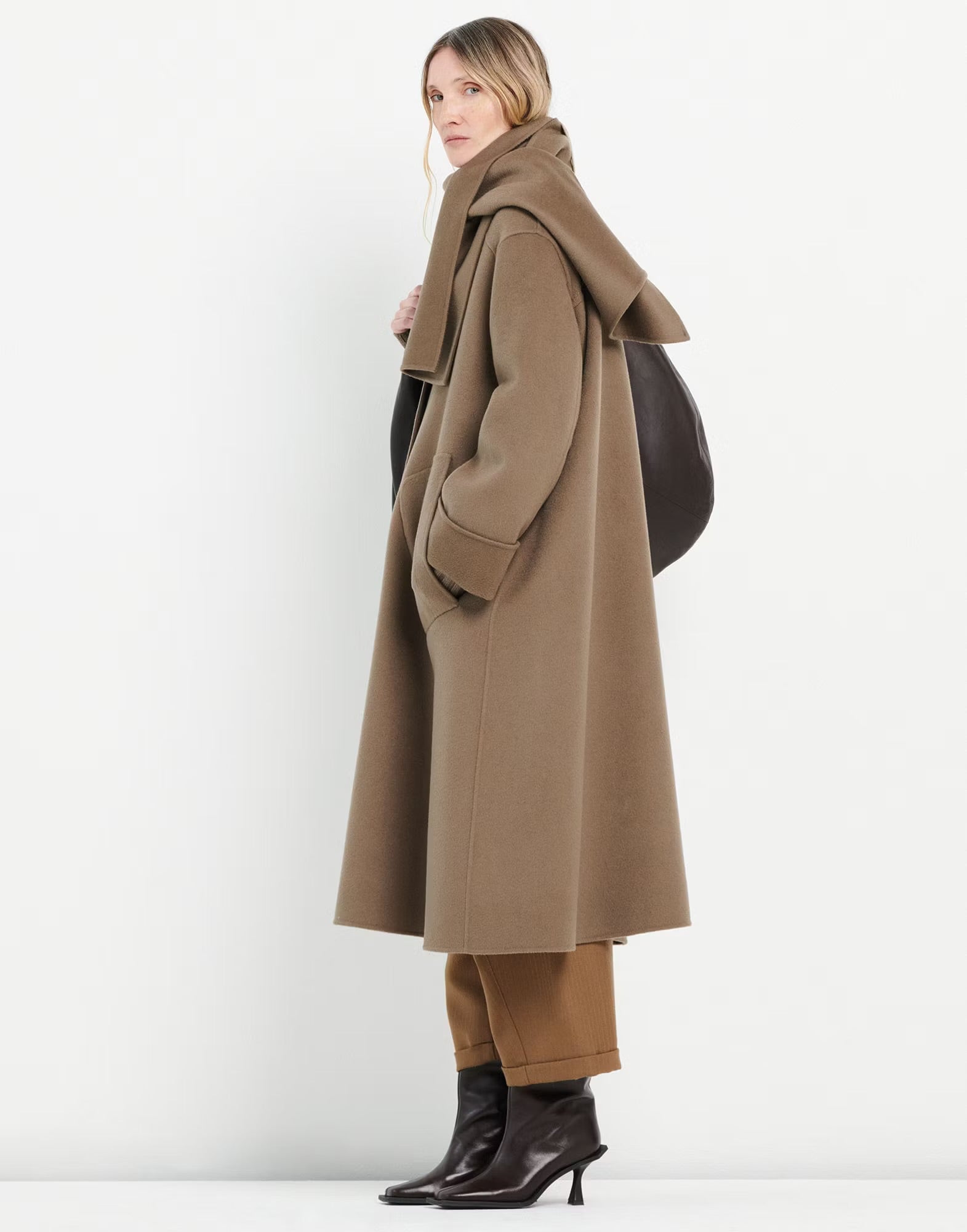 HIGH Everyday Couture Spire Long Coat in Sand - SKULPT Dublin