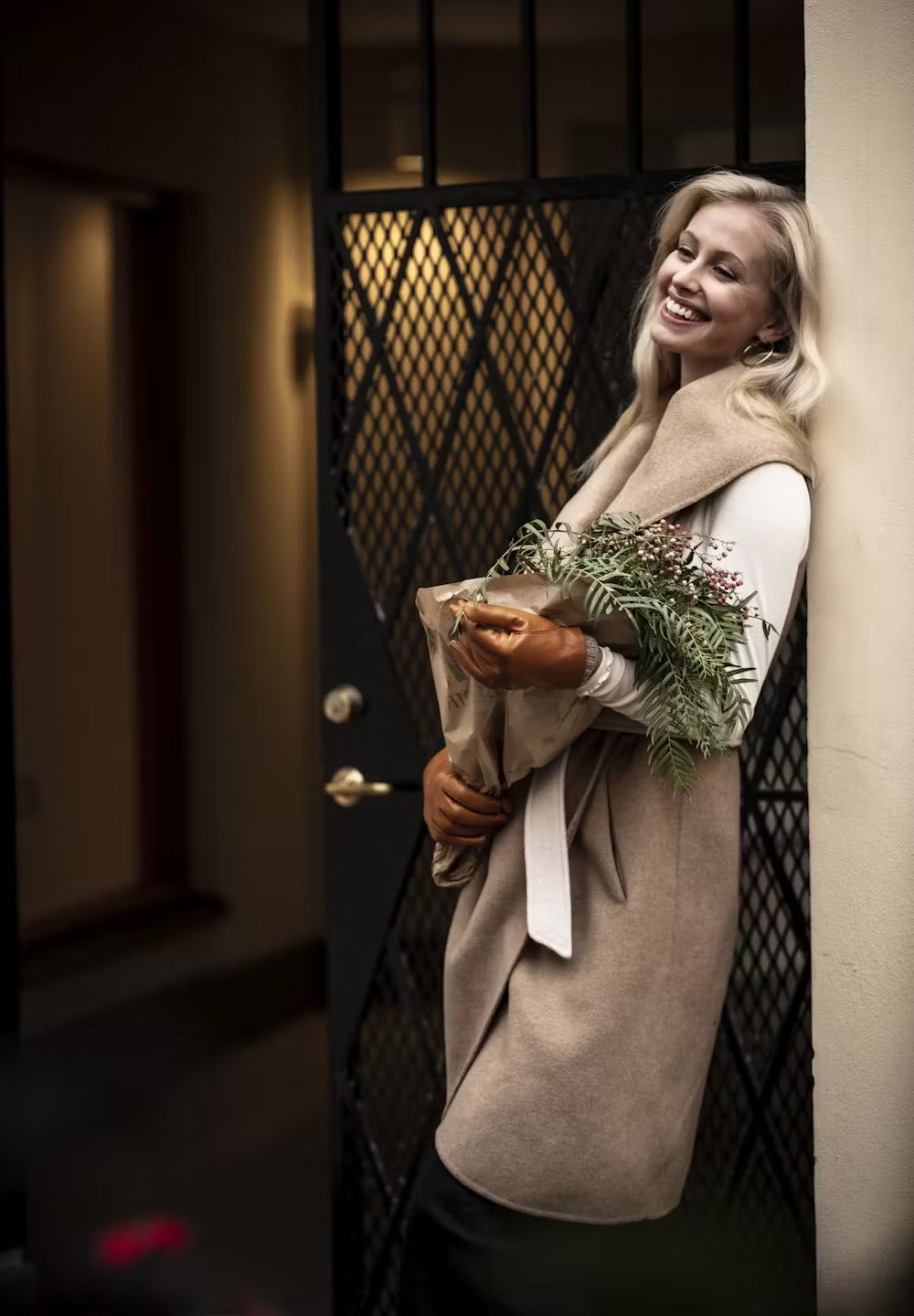 Hestra Leather Gloves with Wool Lining LIght Brown - SKULPT Dublin