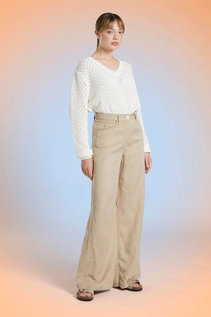Mat de Misaine Straight Leg Trousers in Dune - SKULPT Dublin