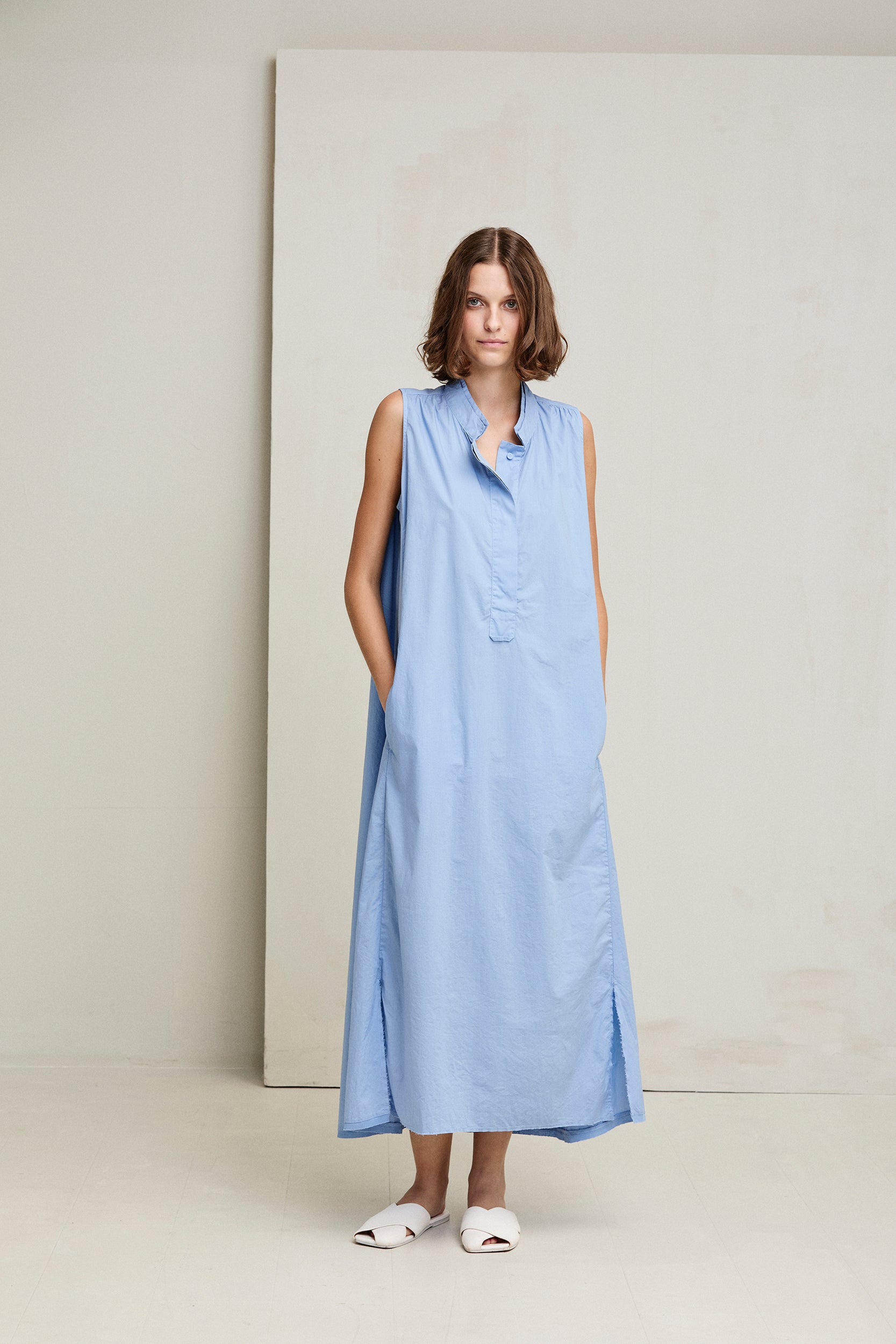 KristenseN Du Nord Cotton Dress in Blue - SKULPT Dublin