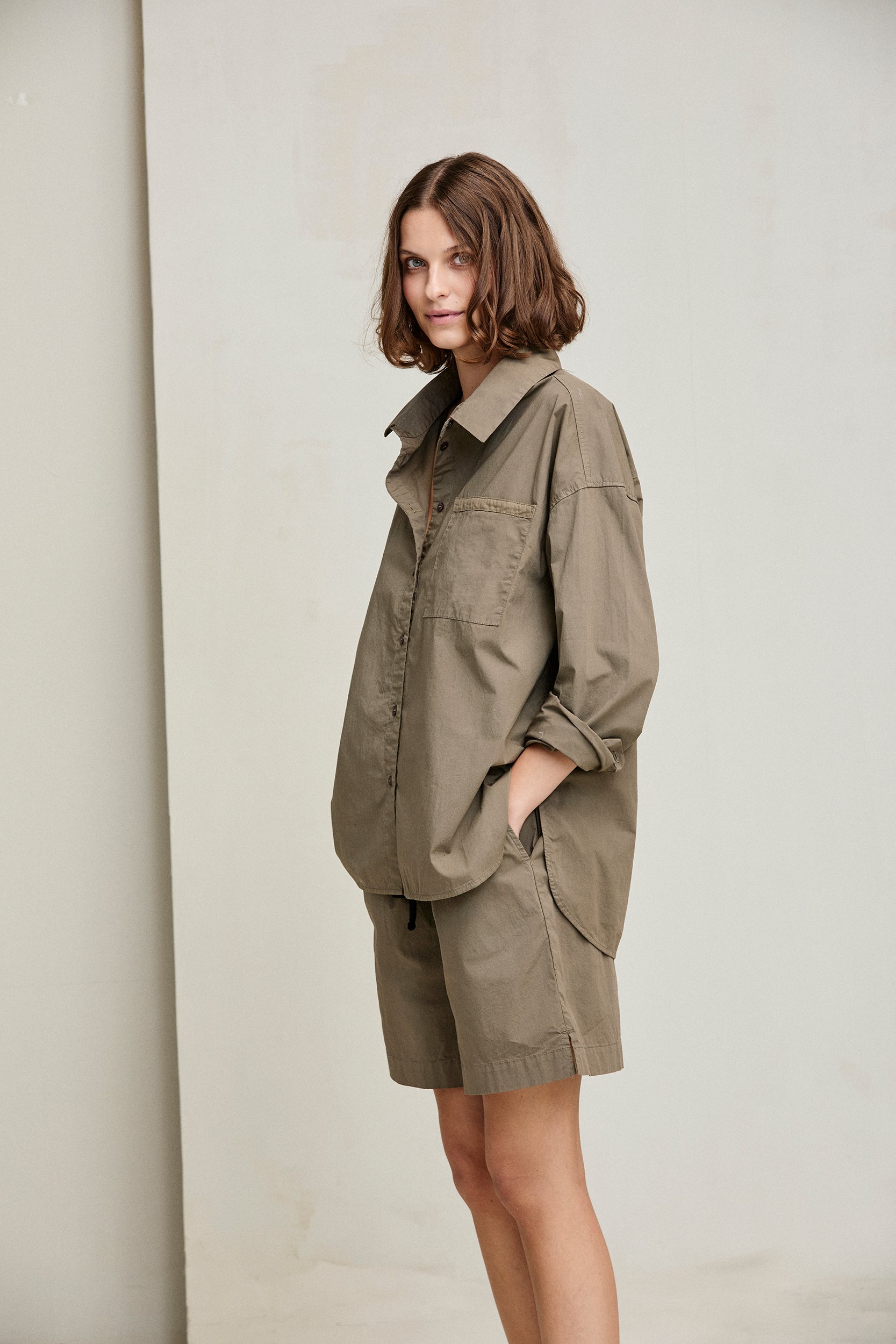 KristenseN Du Nord Shorts in Khaki - SKULPT Dublin