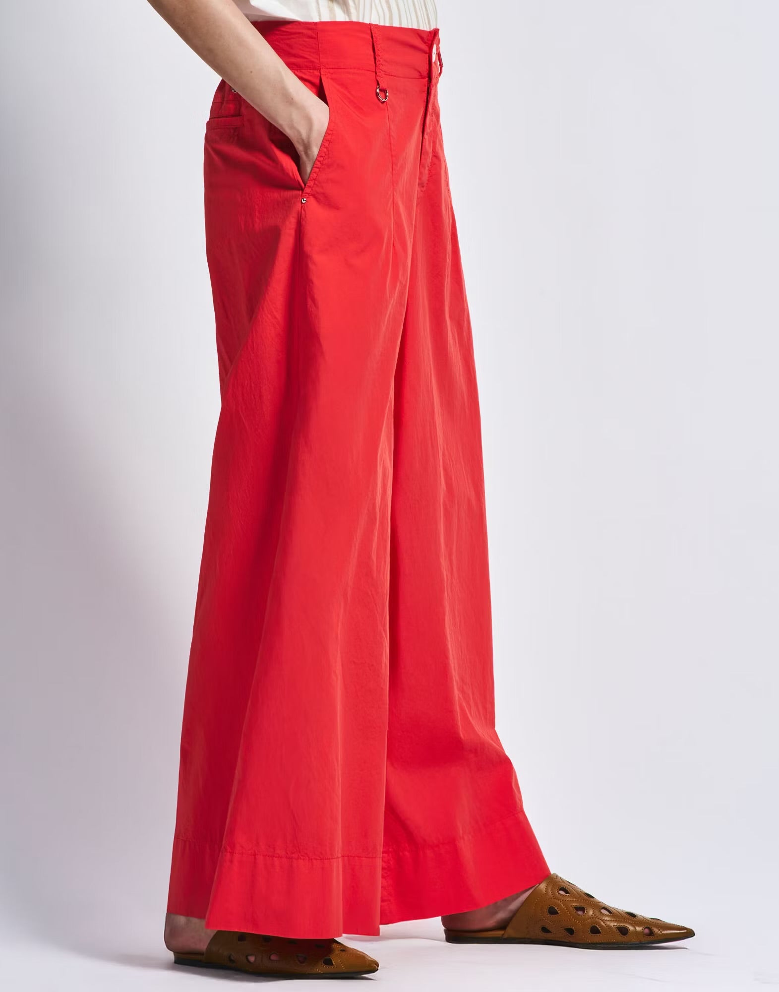 HIGH Everyday Couture Directive Trouser in Red Cotton - SKULPT Dublin