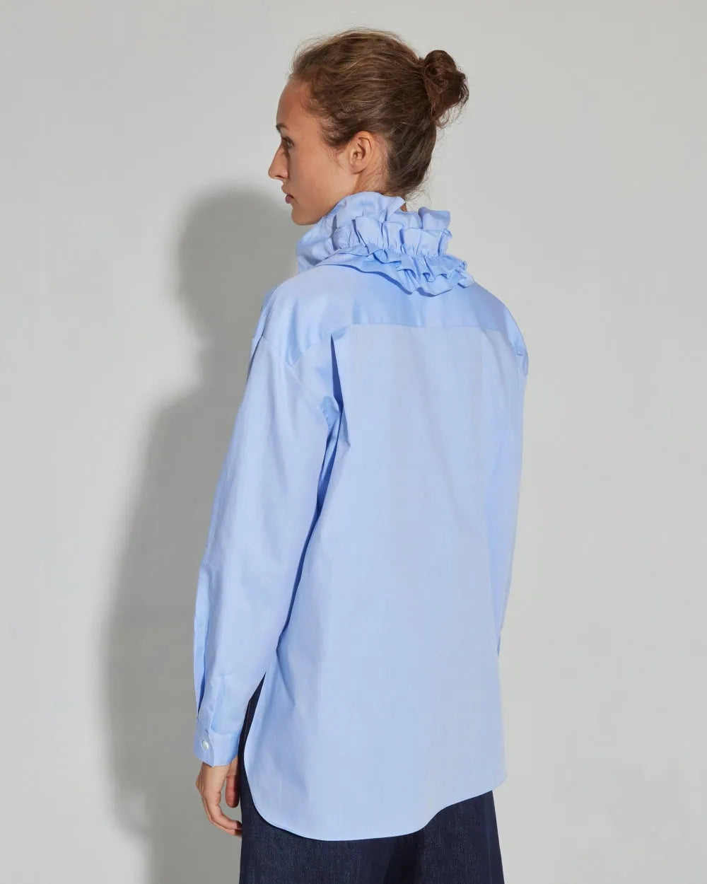 Tot-Hom Ruffled Shirt in Blue