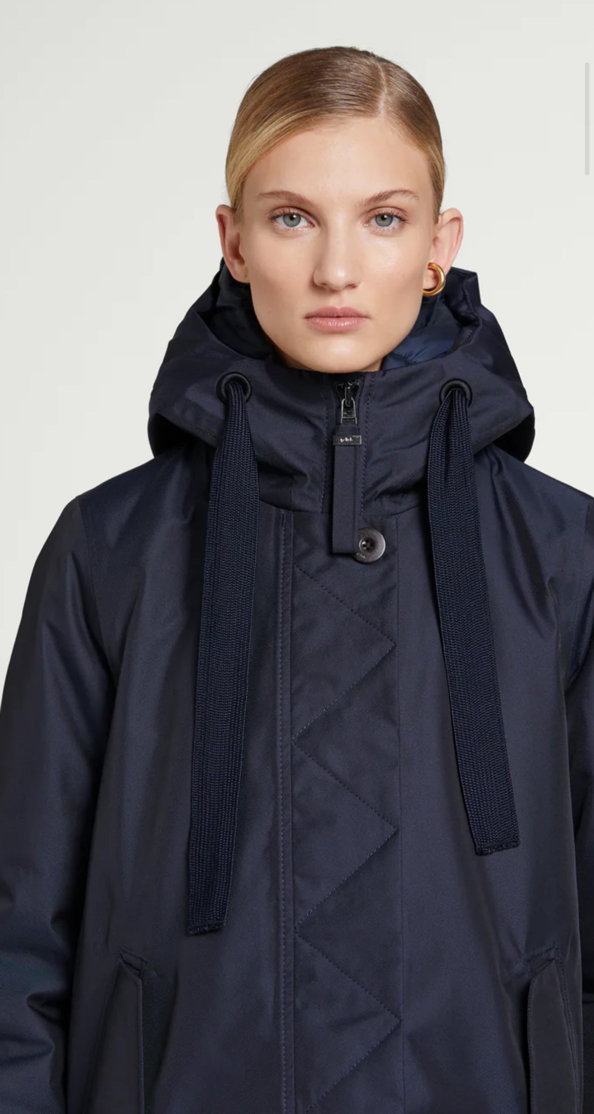 G-Lab Long Puffer Jacket in Dark Navy - SKULPT Dublin