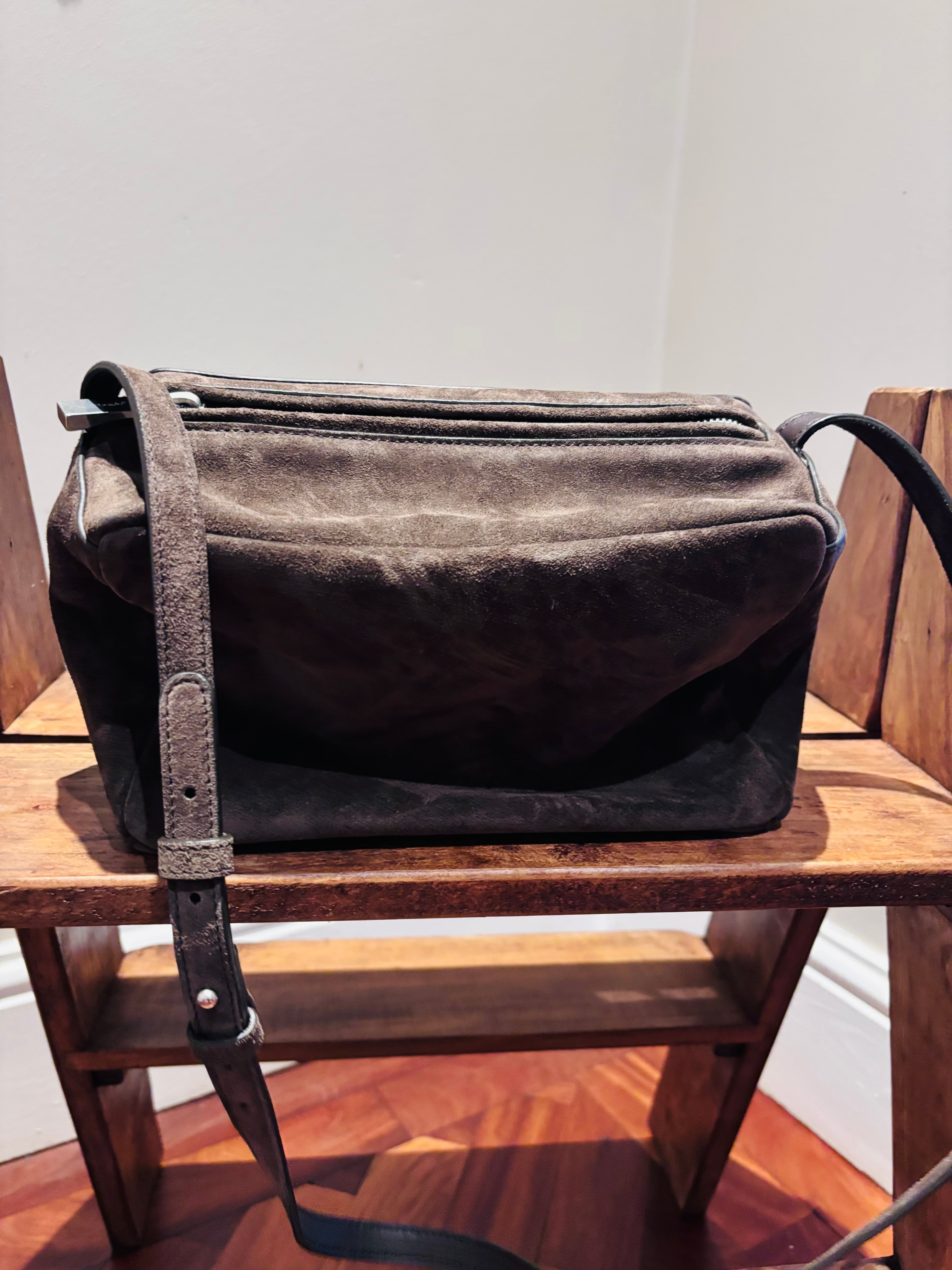 Marsell Suede Box Handbag in Chocolate - SKULPT Dublin