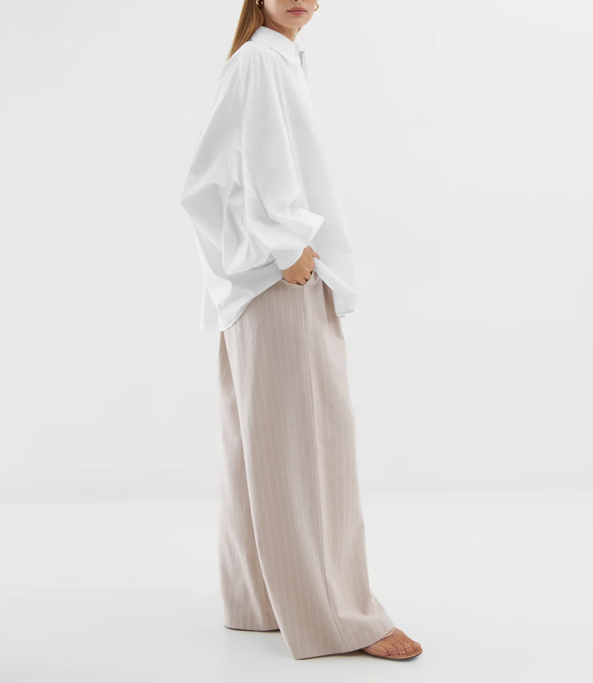 SoS Shirt with Chinese Collar White - SKULPT Dublin