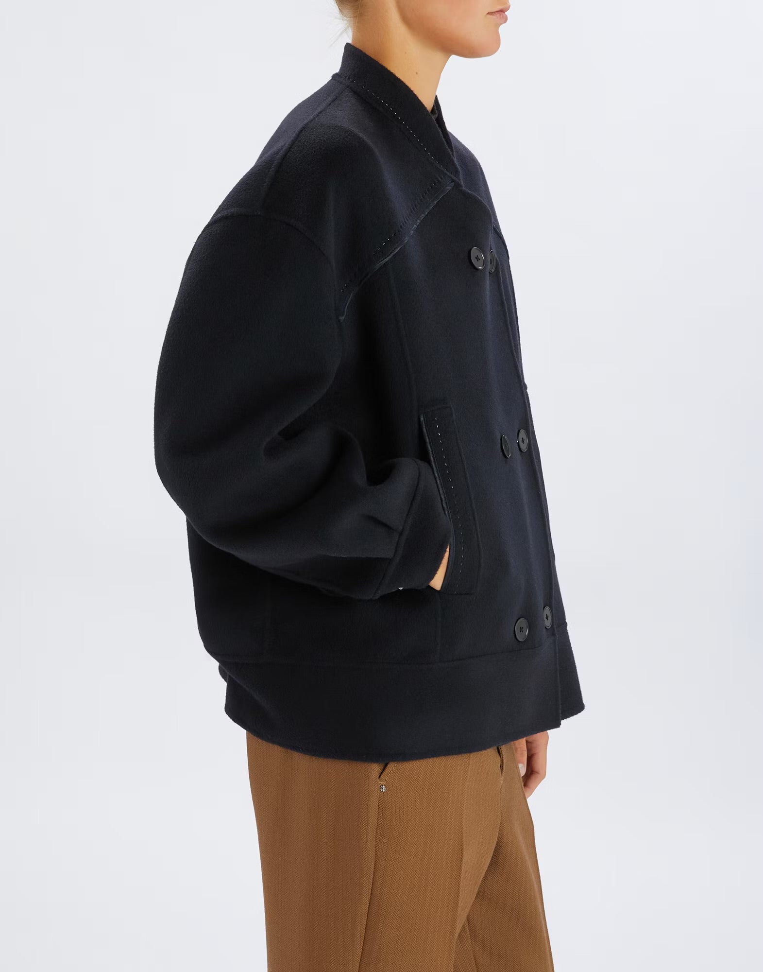 HIGH Everyday Couture Styx Coat in Navy - SKULPT Dublin