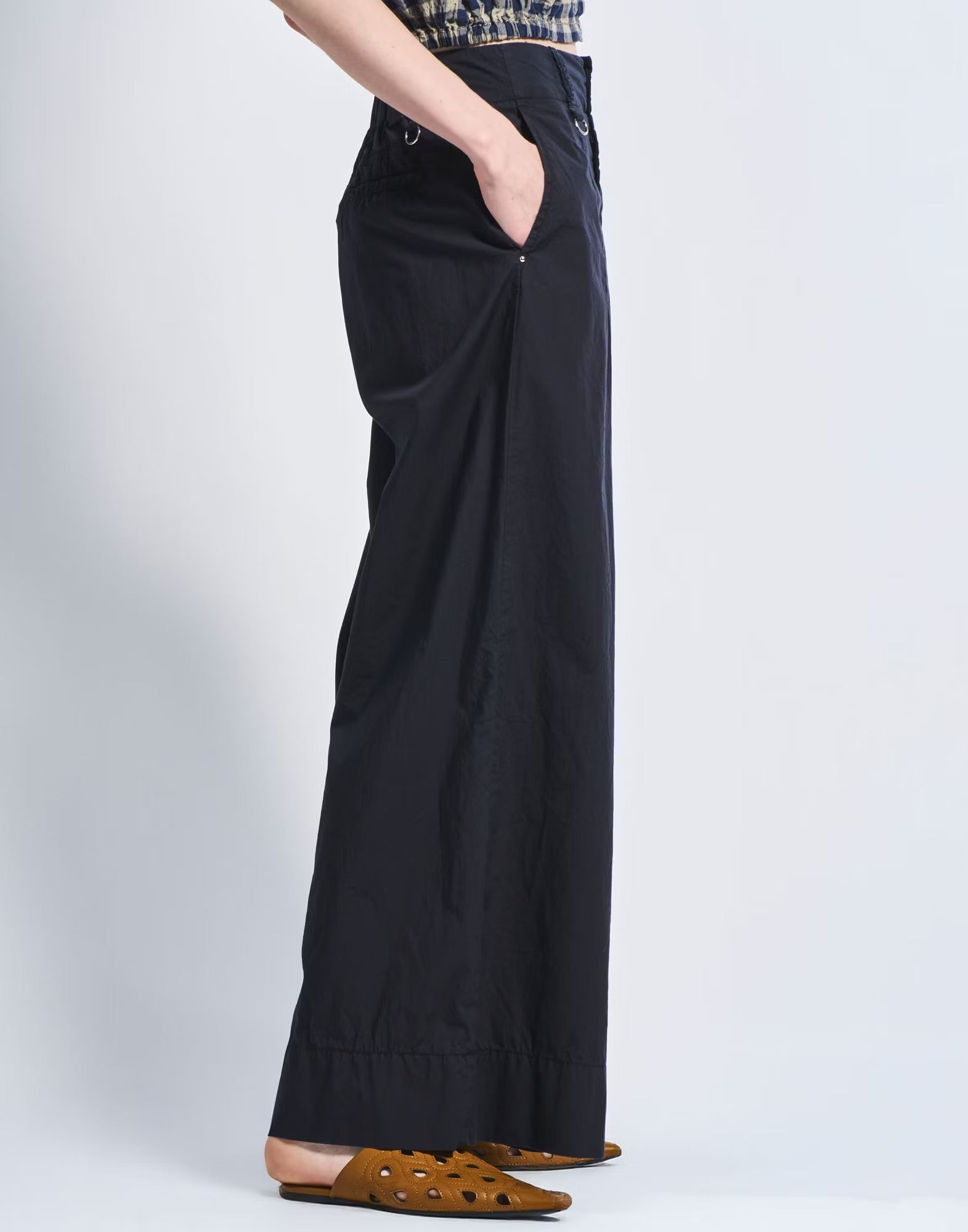 HIGH Everyday Couture Directive Trouser in Navy Cotton - SKULPT Dublin