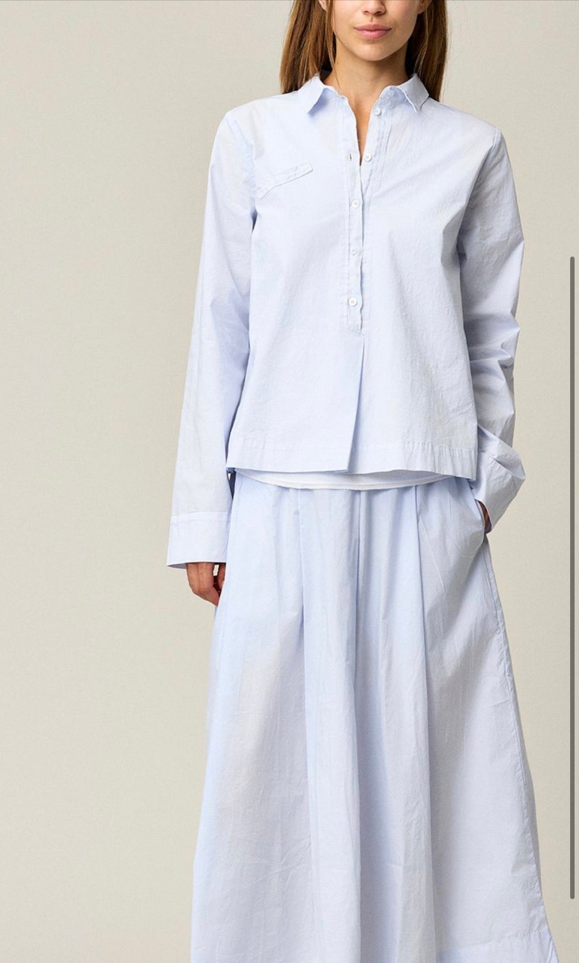 Kristensen du Nord Stretch Jacket Collar Shirt in Sky Blue - SKULPT Dublin