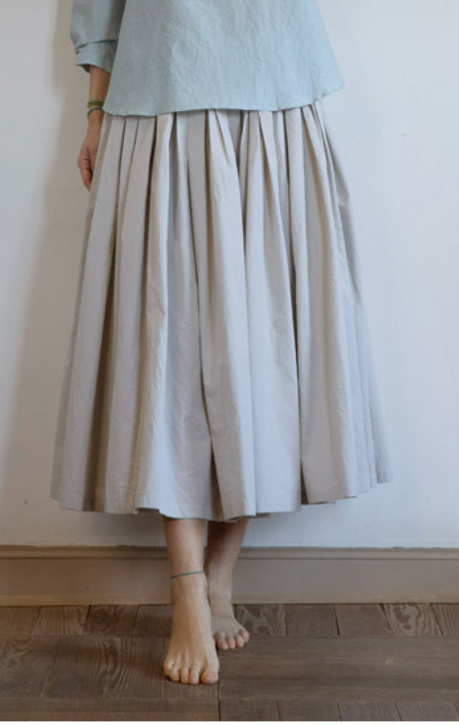 Apuntob Long Skirt in Ecru - SKULPT Dublin
