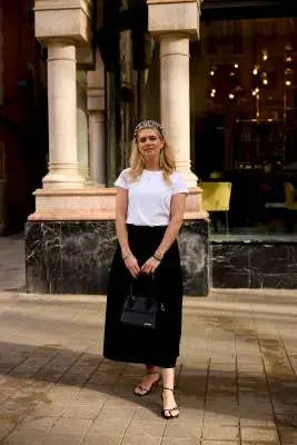 SoS Round Neck Short Sleeve Tee in White - SKULPT Dublin