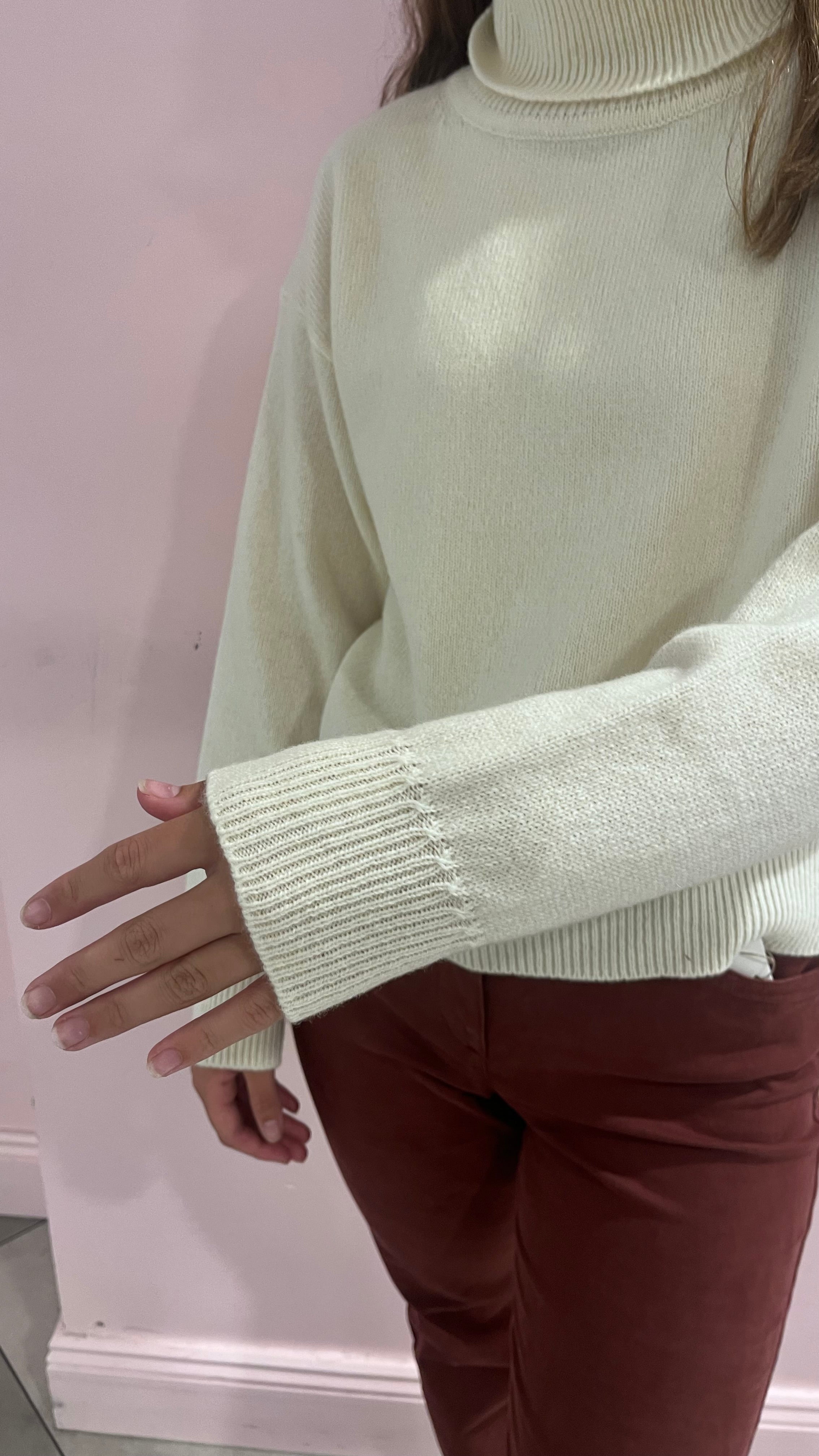 Mat de Misaine Poloneck Top in Natural - SKULPT Dublin