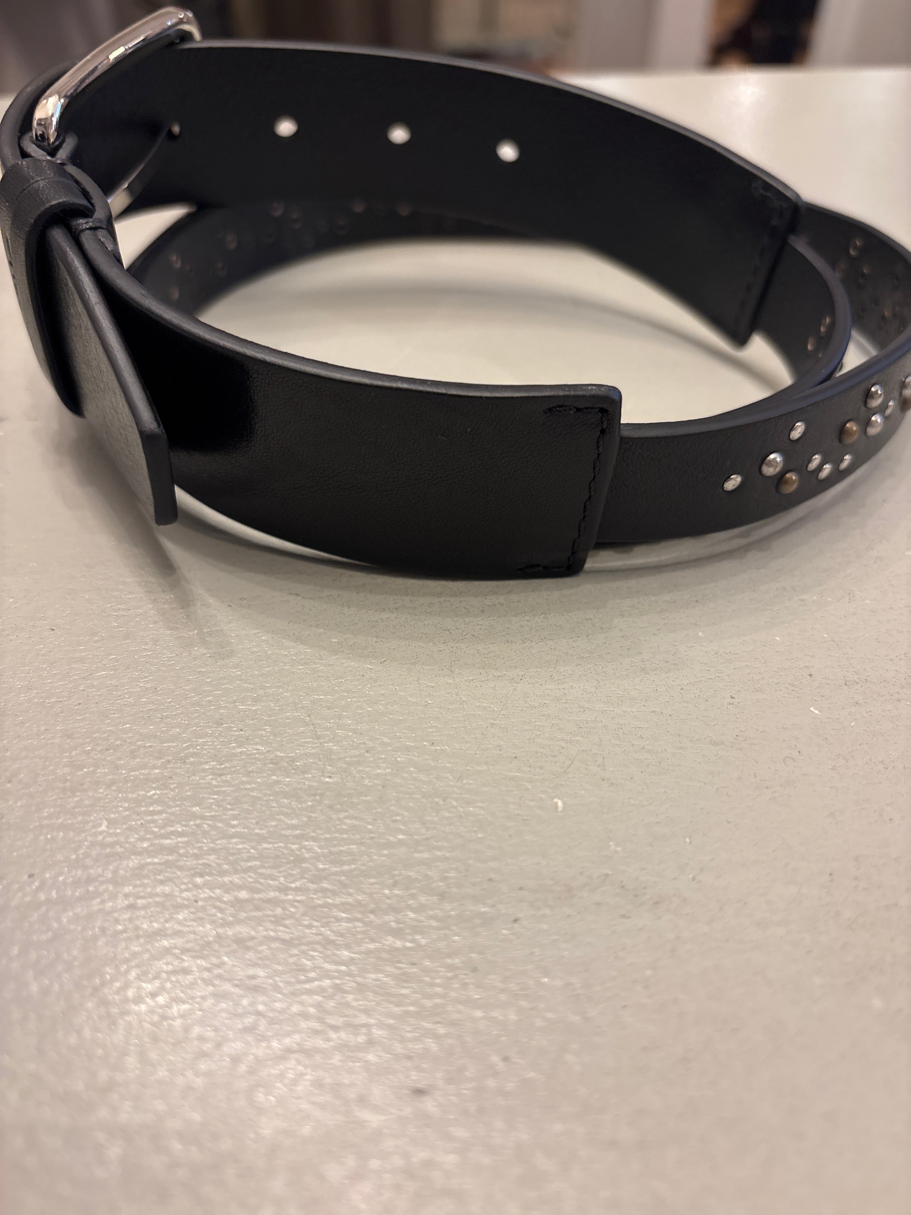 High Everyday Couture Stud Leather Belt in Black - SKULPT Dublin