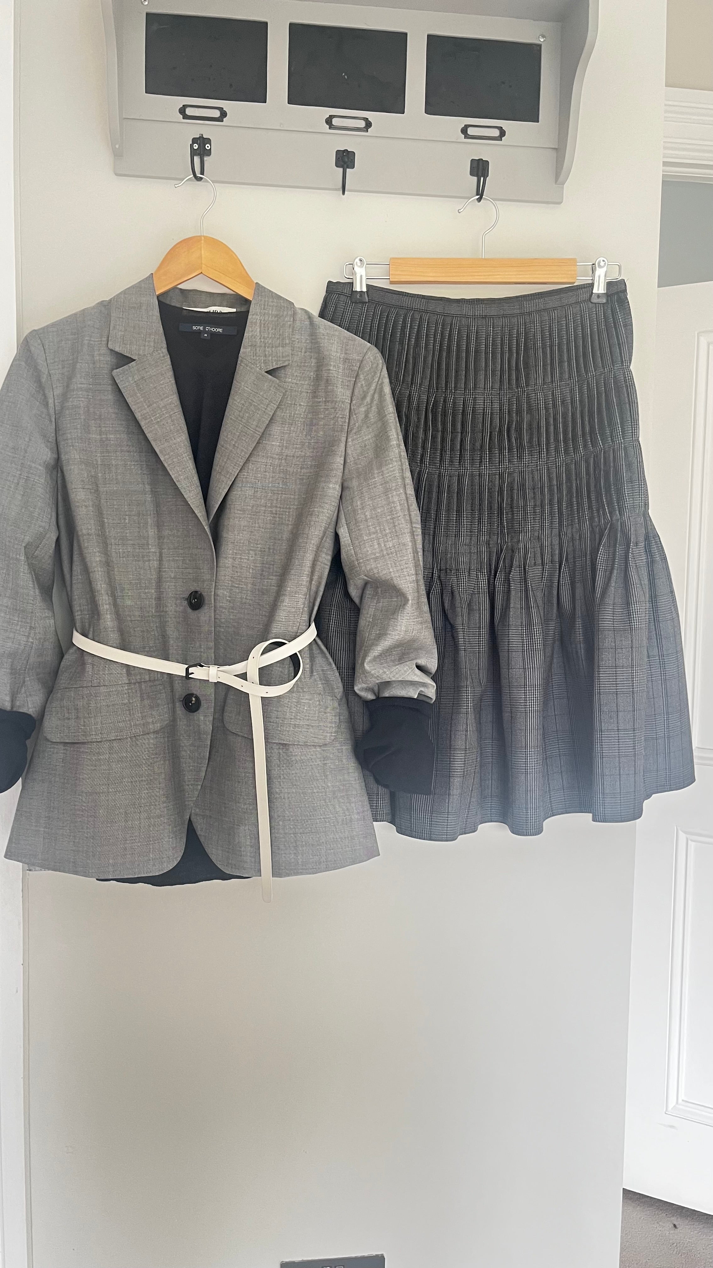 Sofie D'Hoore Wool Skirt in Prince of wales check - SKULPT Dublin
