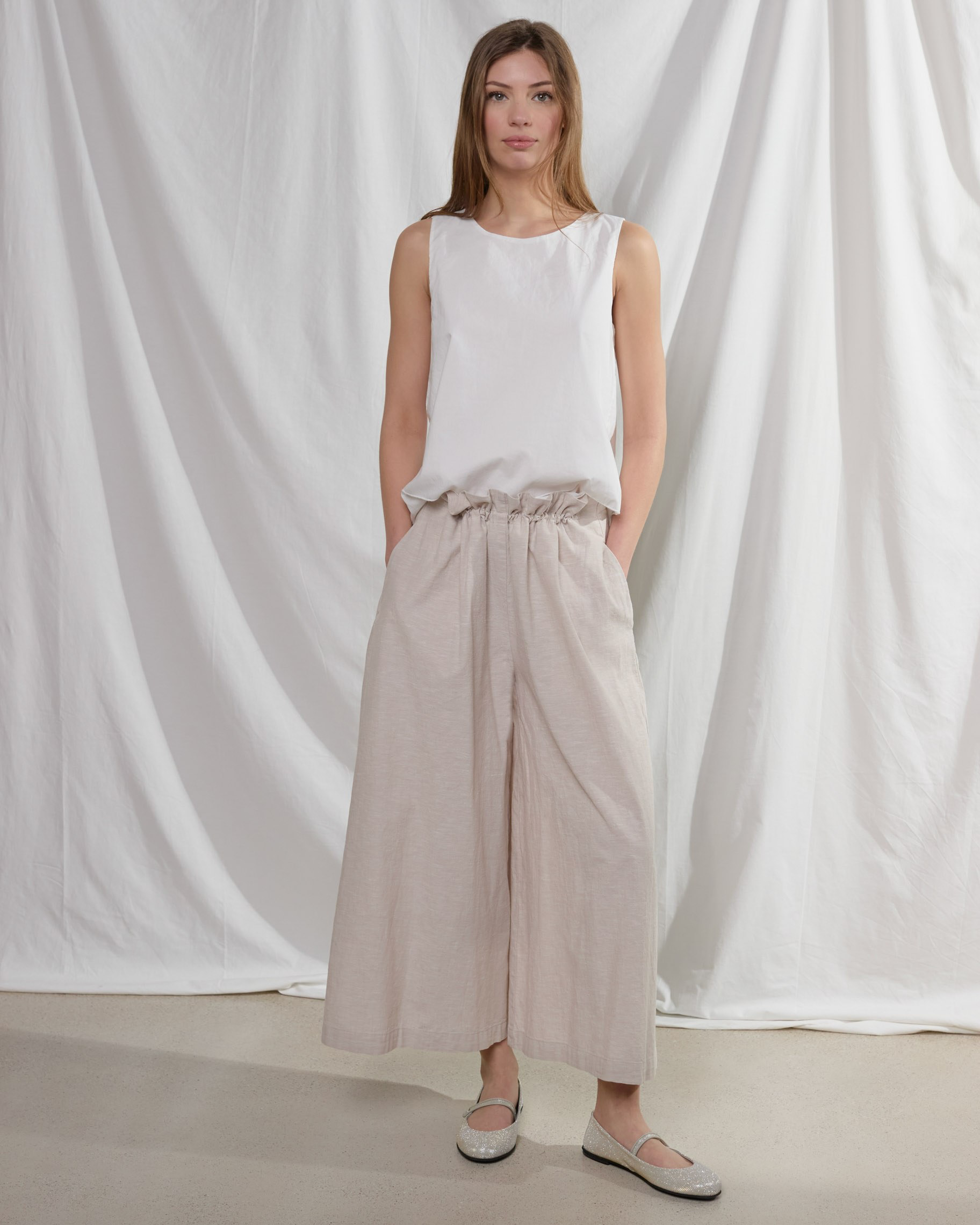rialto48 Wide Leg Stretch Trousers in Raspberry - SKULPT Dublin