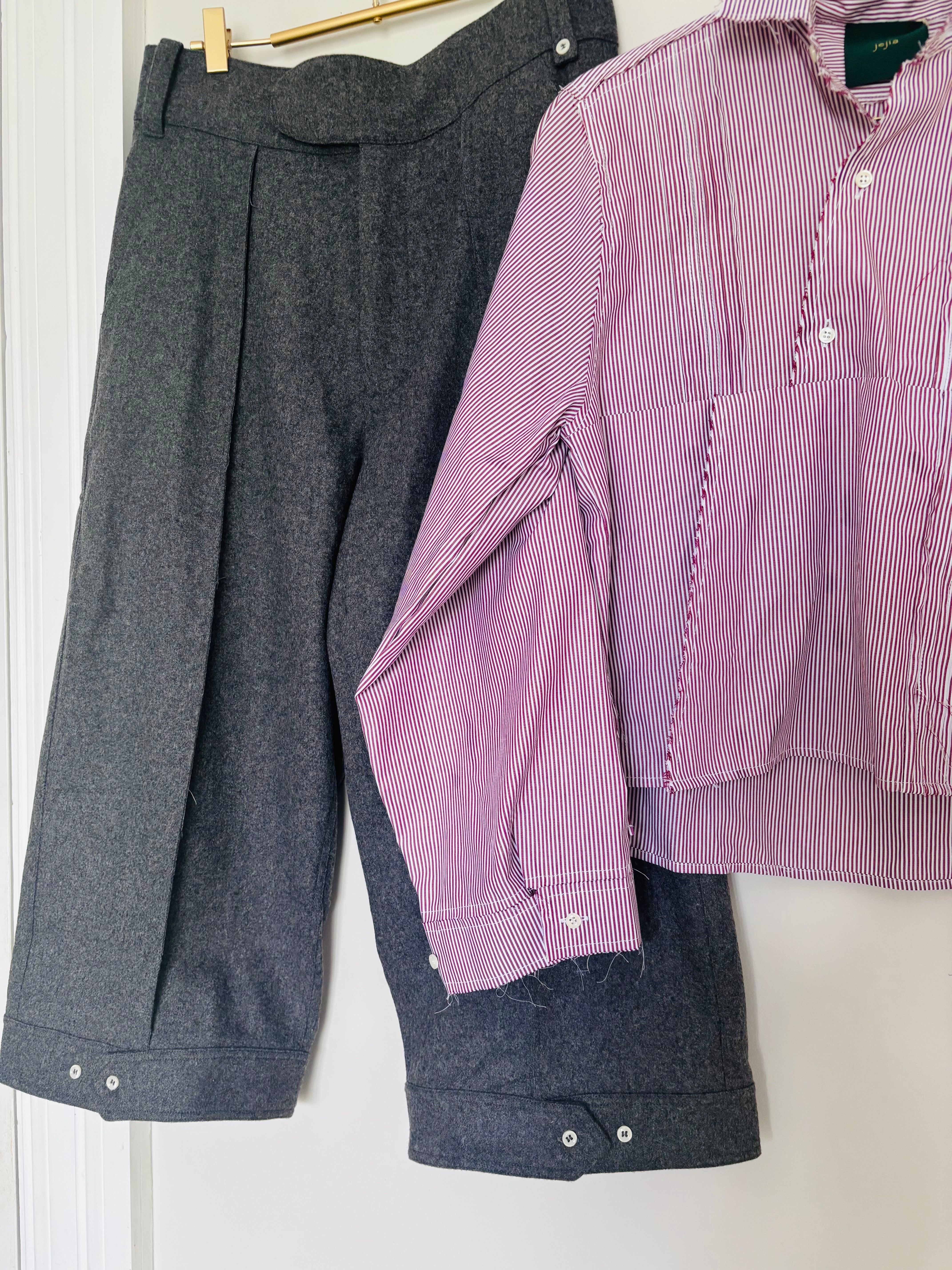 Jejia Crop Trousers in Dark Grey - SKULPT Dublin
