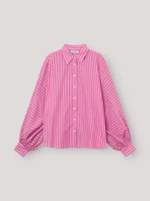 SoS Shirt in Pink and Red Stripe - SKULPT Dublin