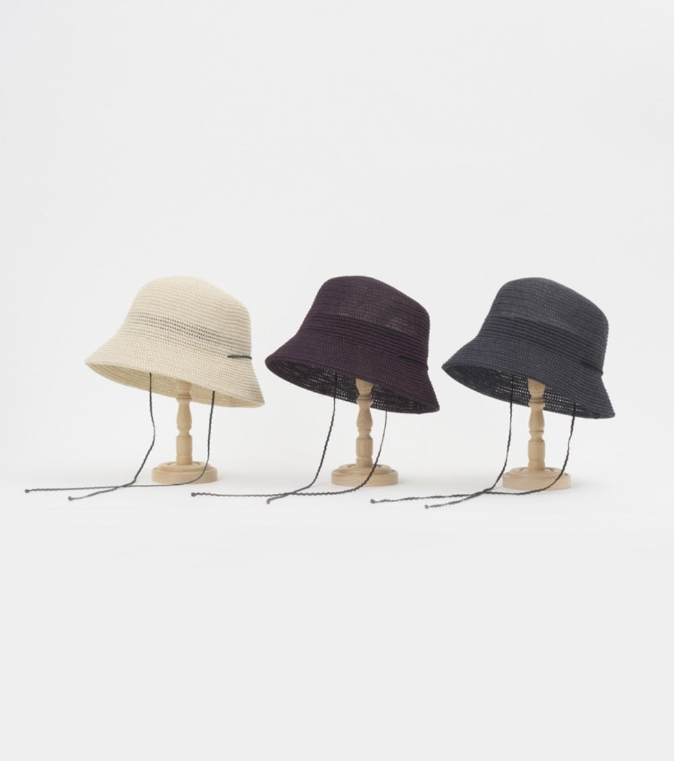 P cnq Japanese Paper Cotton Bucket Hat in Mulberry - SKULPT Dublin