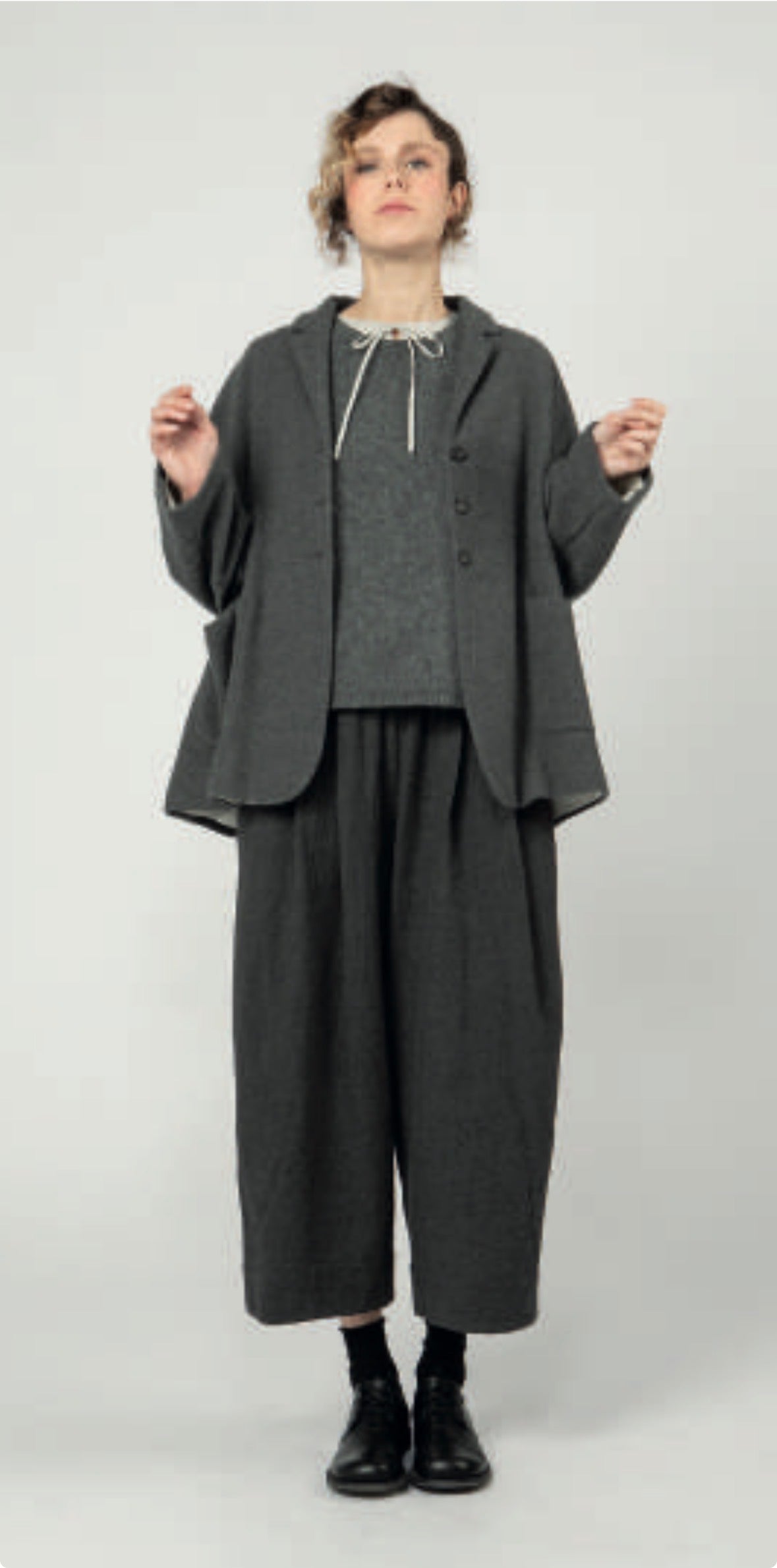 Apuntob Wool Trousers in Grey - SKULPT Dublin