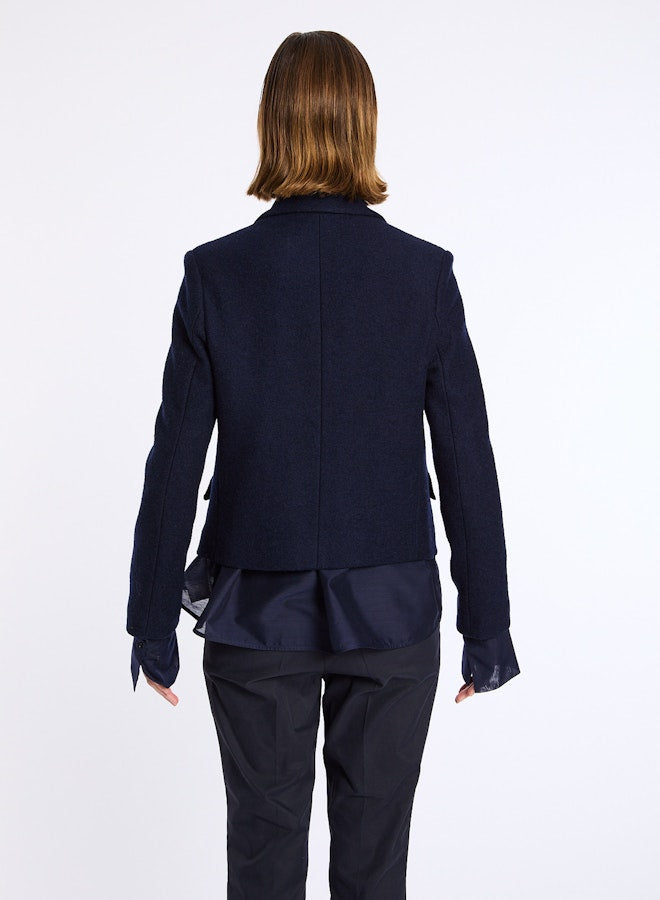 Lis Lareida Nikita Crop Blazer in Navy - SKULPT Dublin