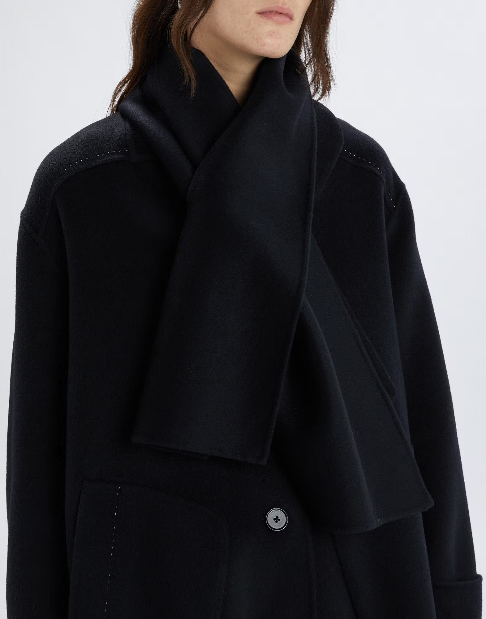 HIGH Everyday Couture Spire Long Coat in Navy - SKULPT Dublin