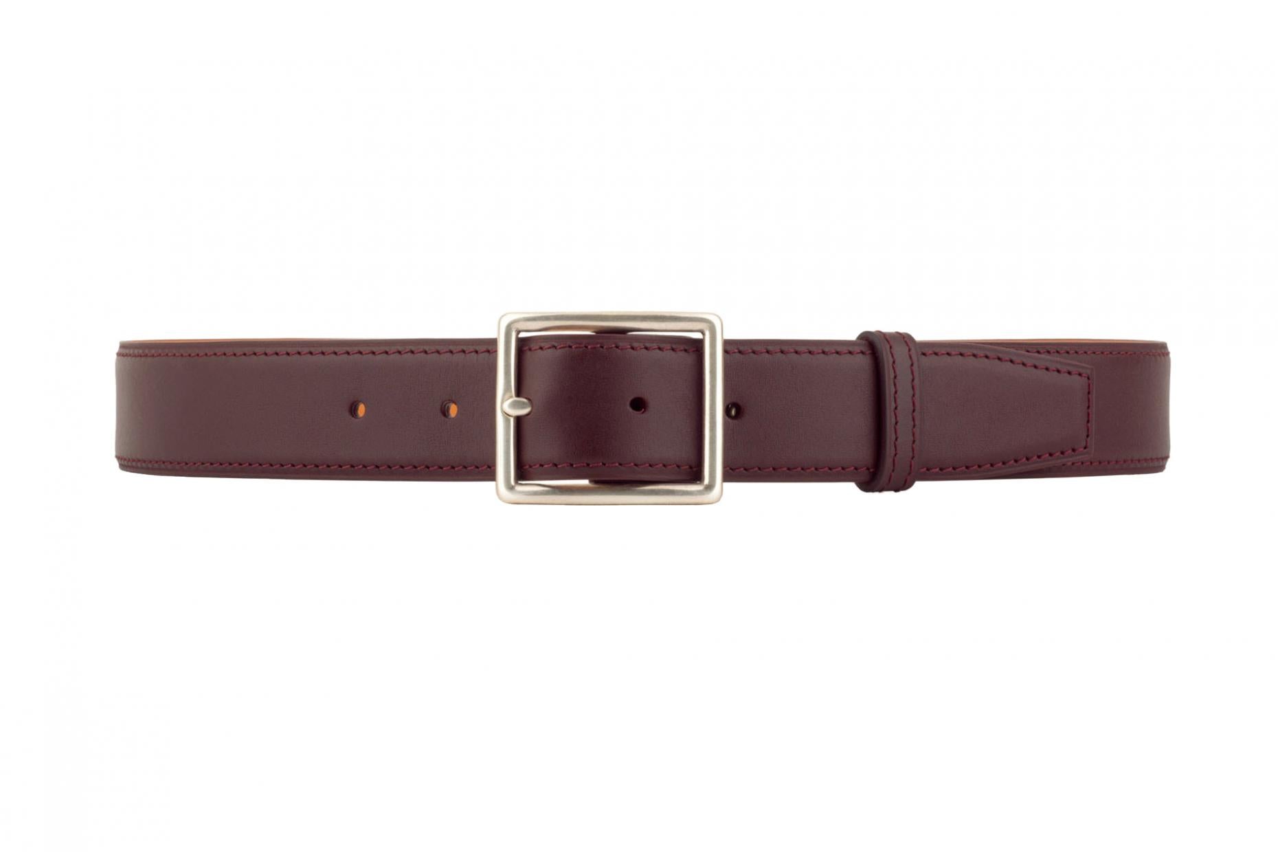 Vaincourt Les Impertinents Jeans Belt in Burgundy - SKULPT Dublin