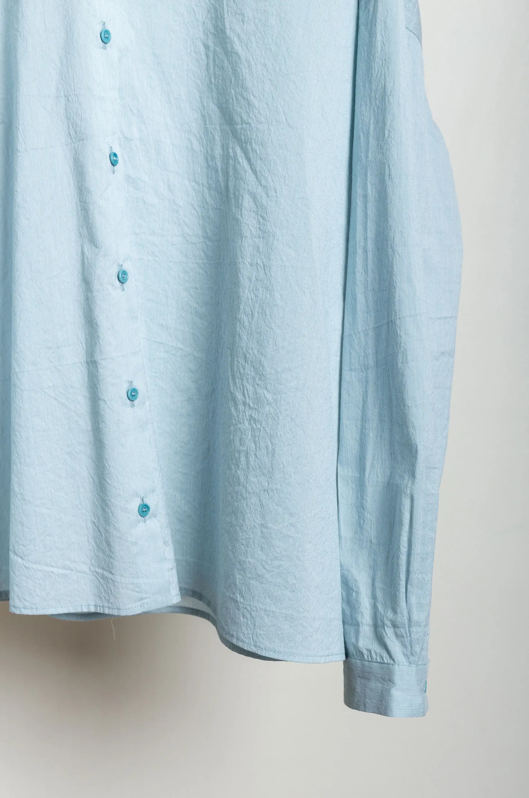Apuntob Extremely Fine Pin Stripe Shirt - Sea - SKULPT Dublin