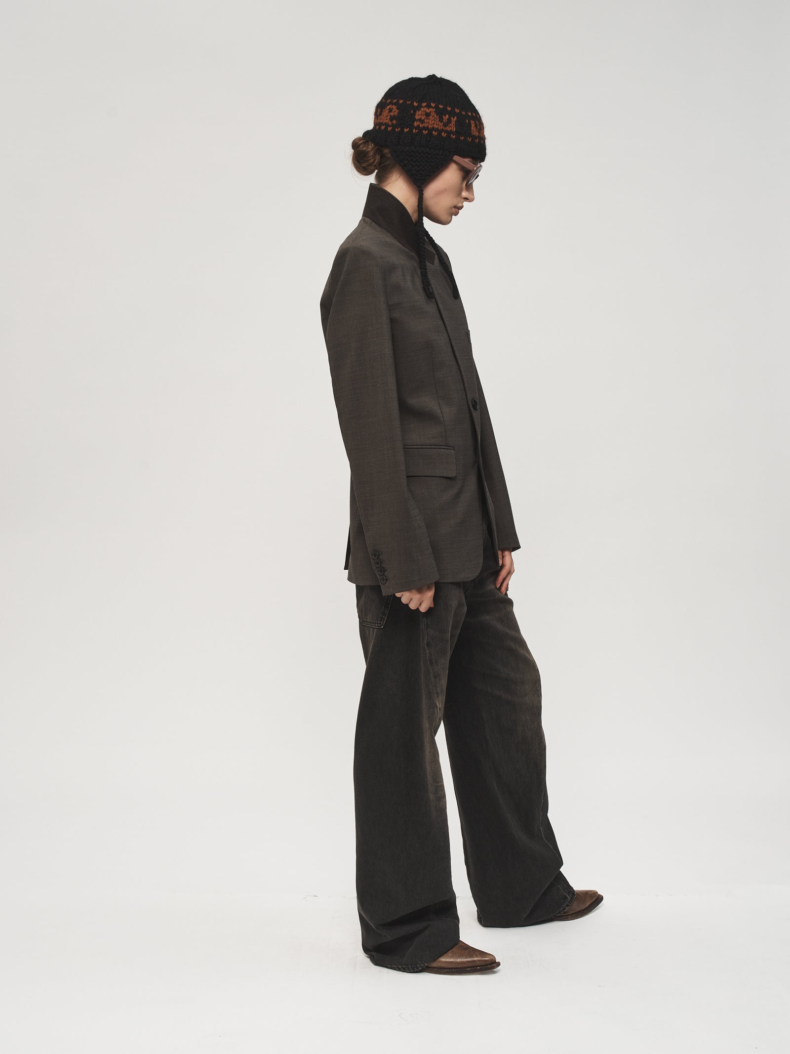 6397 Blazer in Houndstooth - SKULPT Dublin