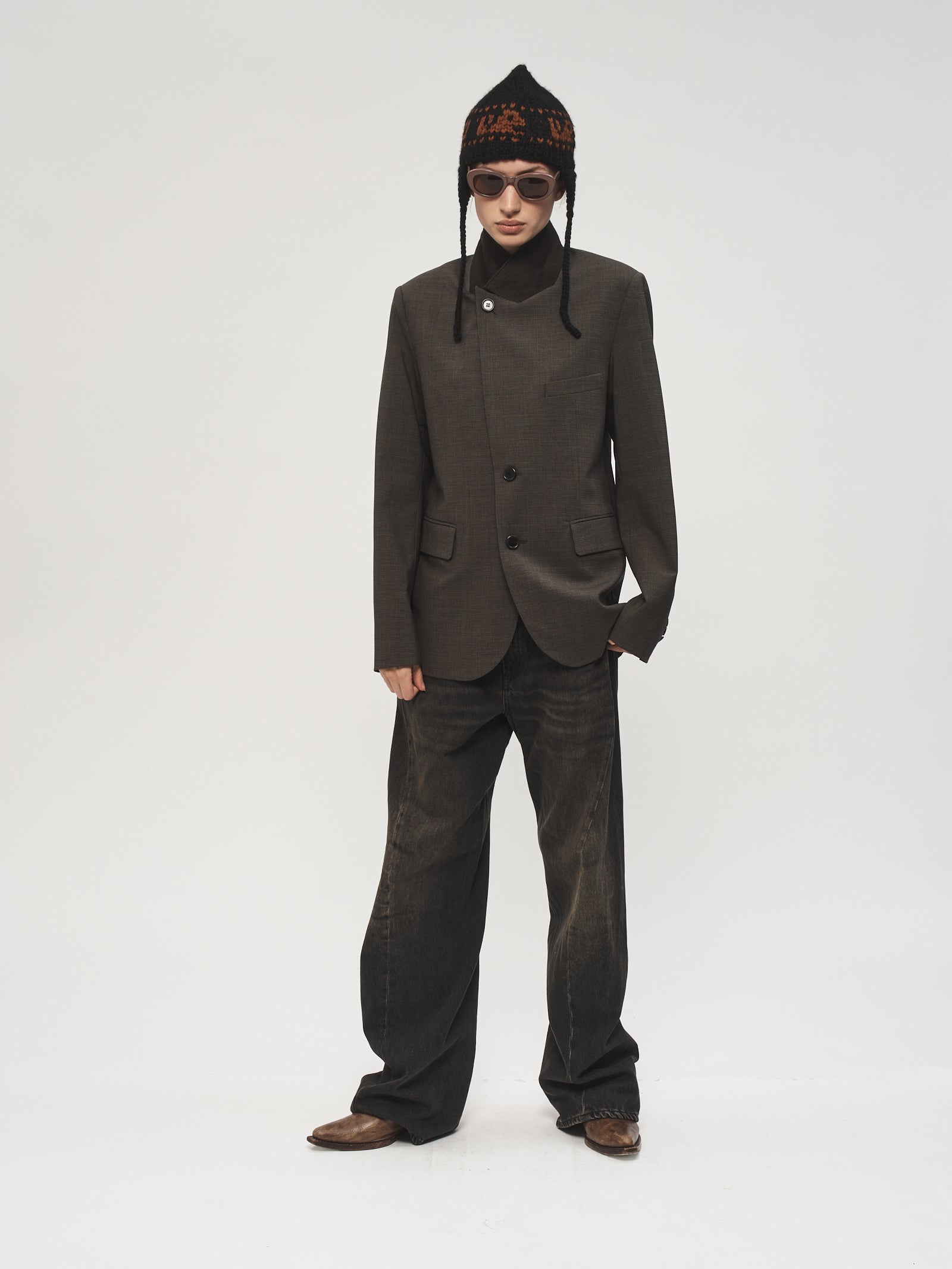 6397 Blazer in Houndstooth - SKULPT Dublin