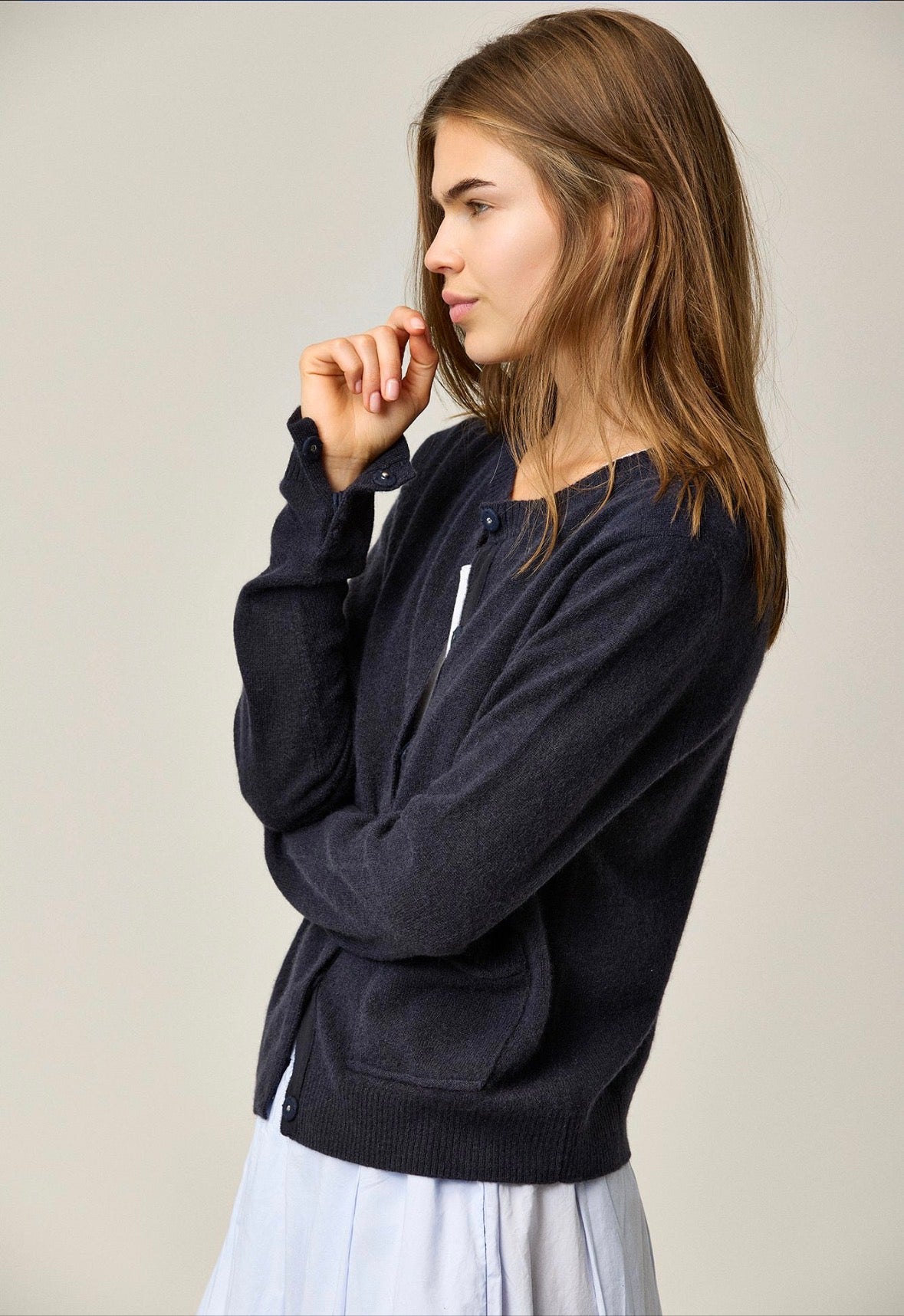 KristenseN Du Nord Cashmere Cardigan Blue - SKULPT Dublin