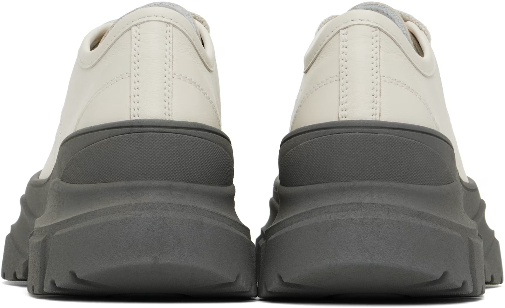 Sofie D'Hoore Chunky Outsole Leather Sneaker in Porcelain - SKULPT Dublin