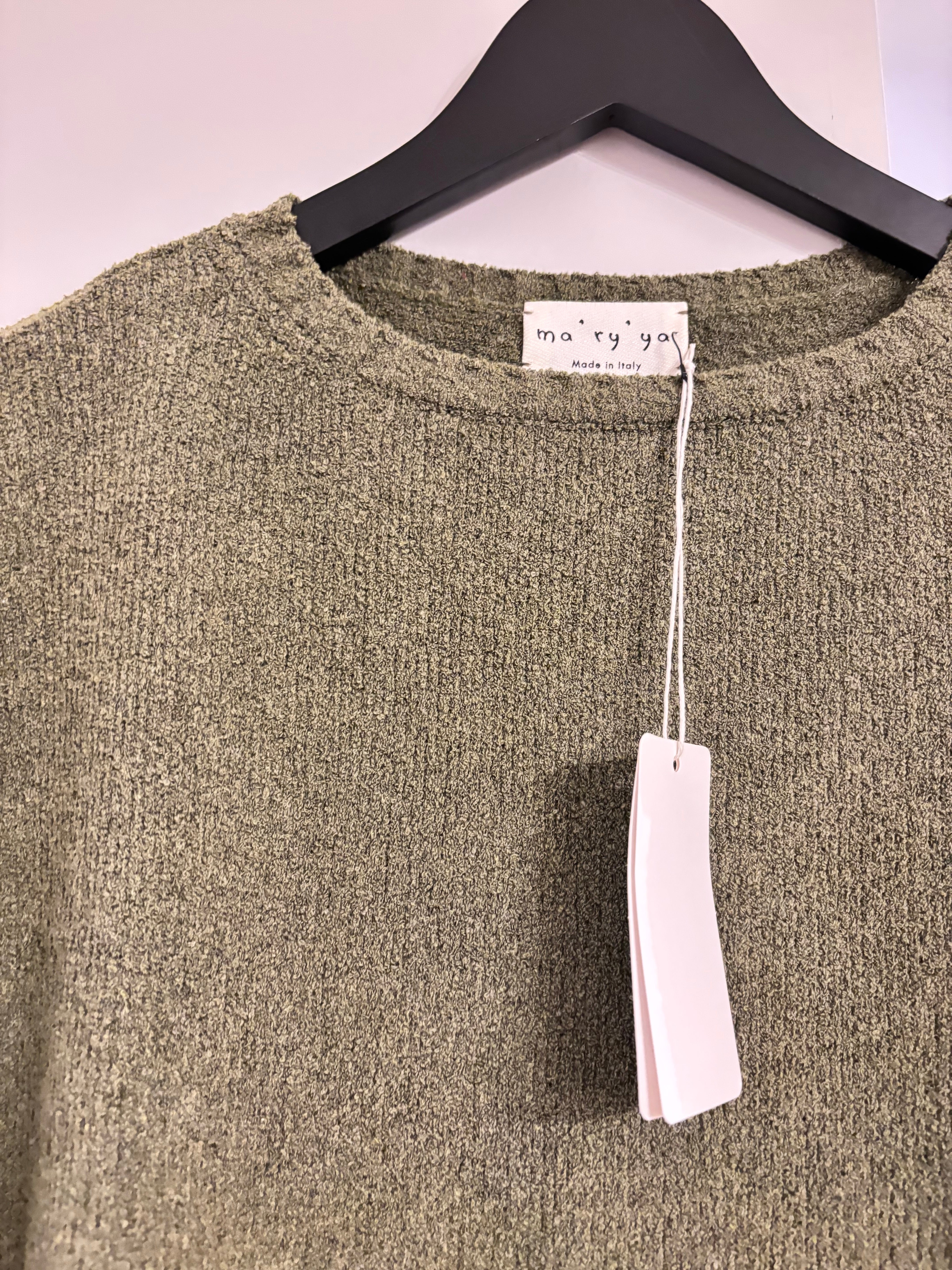 Ma'ry'ya Official Capped Sleeve Jumper in Moss - SKULPT Dublin