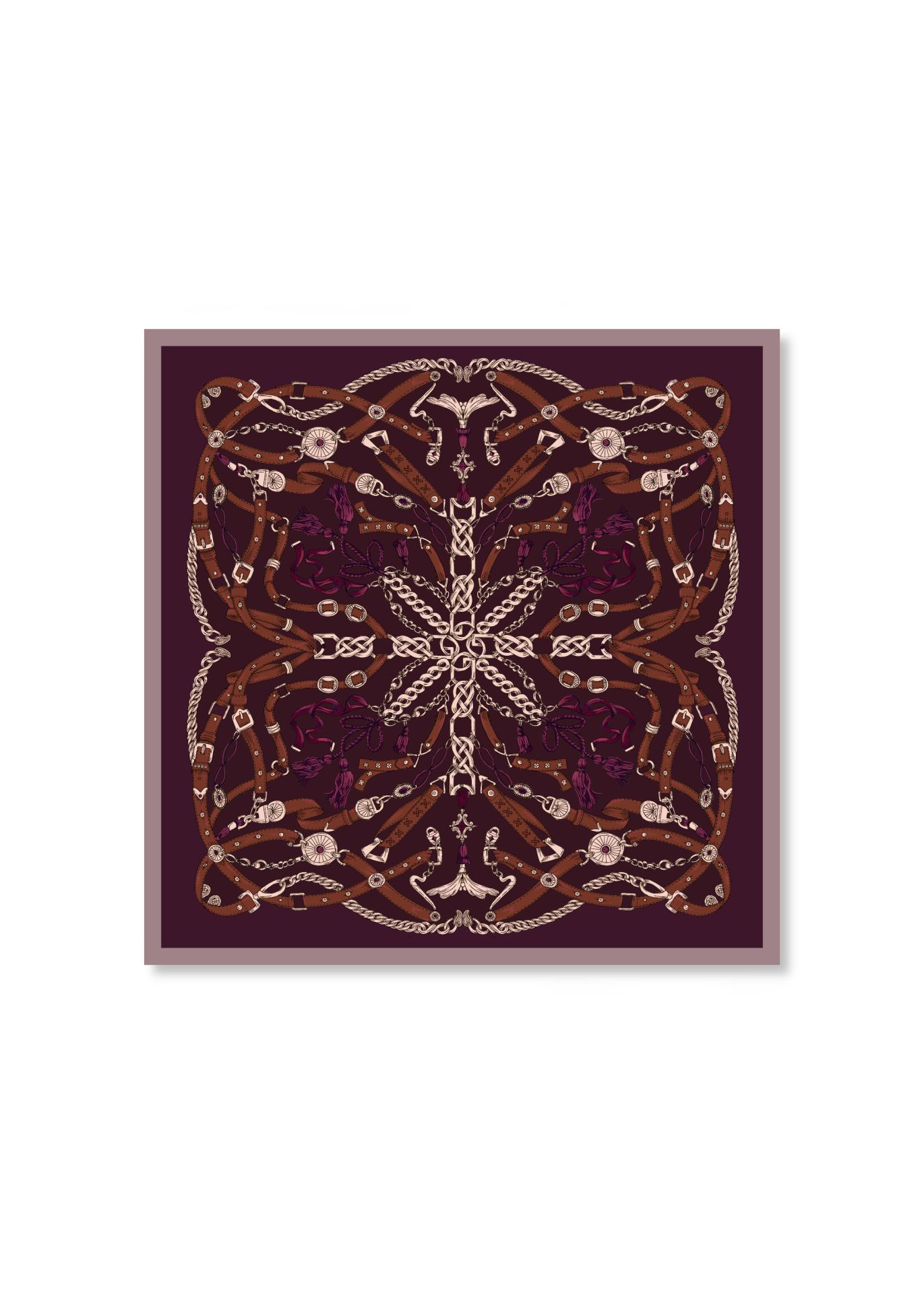 Codello Silk Scarf Burgundy Belt - SKULPT Dublin