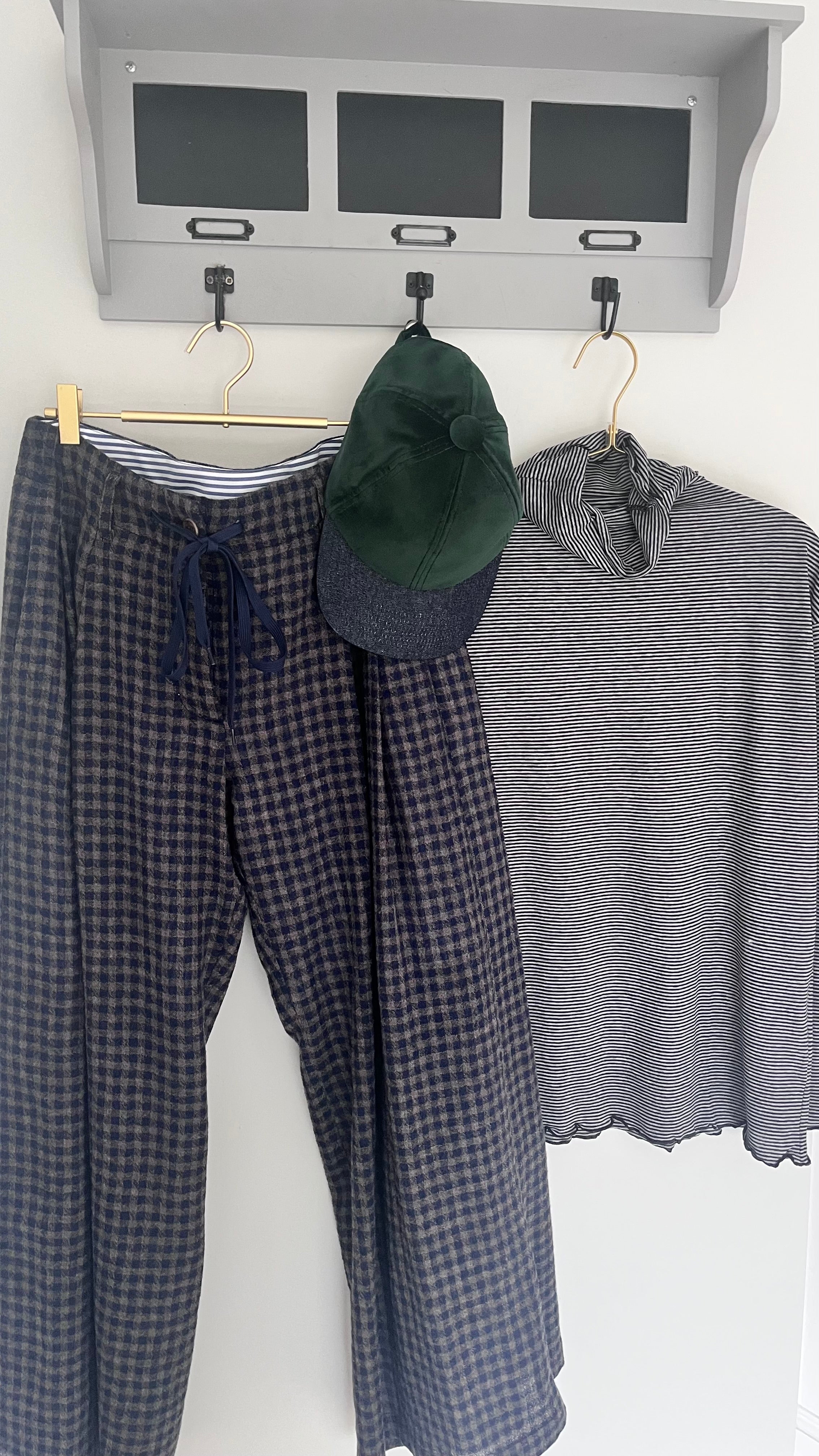 Jejia Trousers in Gingham - SKULPT Dublin