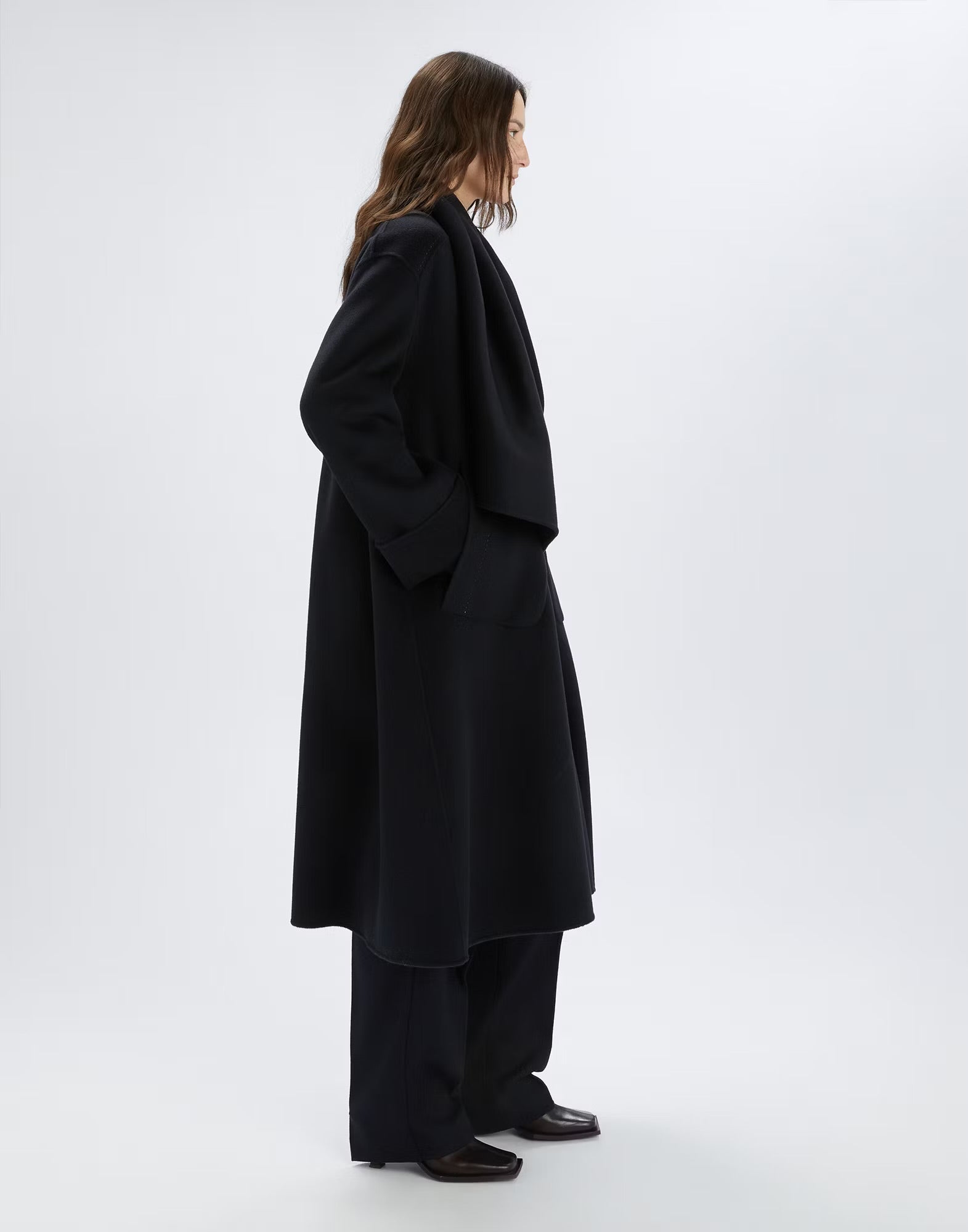 HIGH Everyday Couture Spire Long Coat in Navy - SKULPT Dublin