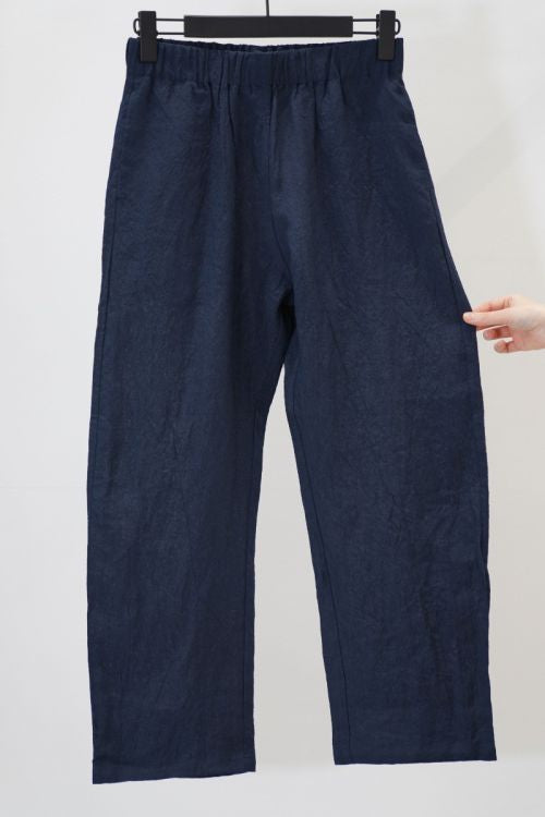 Apuntob Cotton Trousers in Dark Navy - SKULPT Dublin