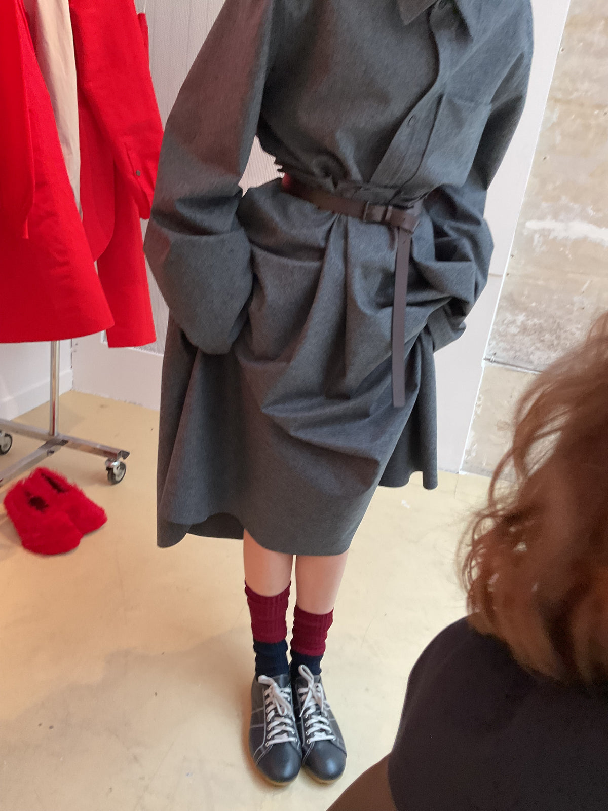 Sofie D'Hoore Wool Skirt in Grey - SKULPT Dublin