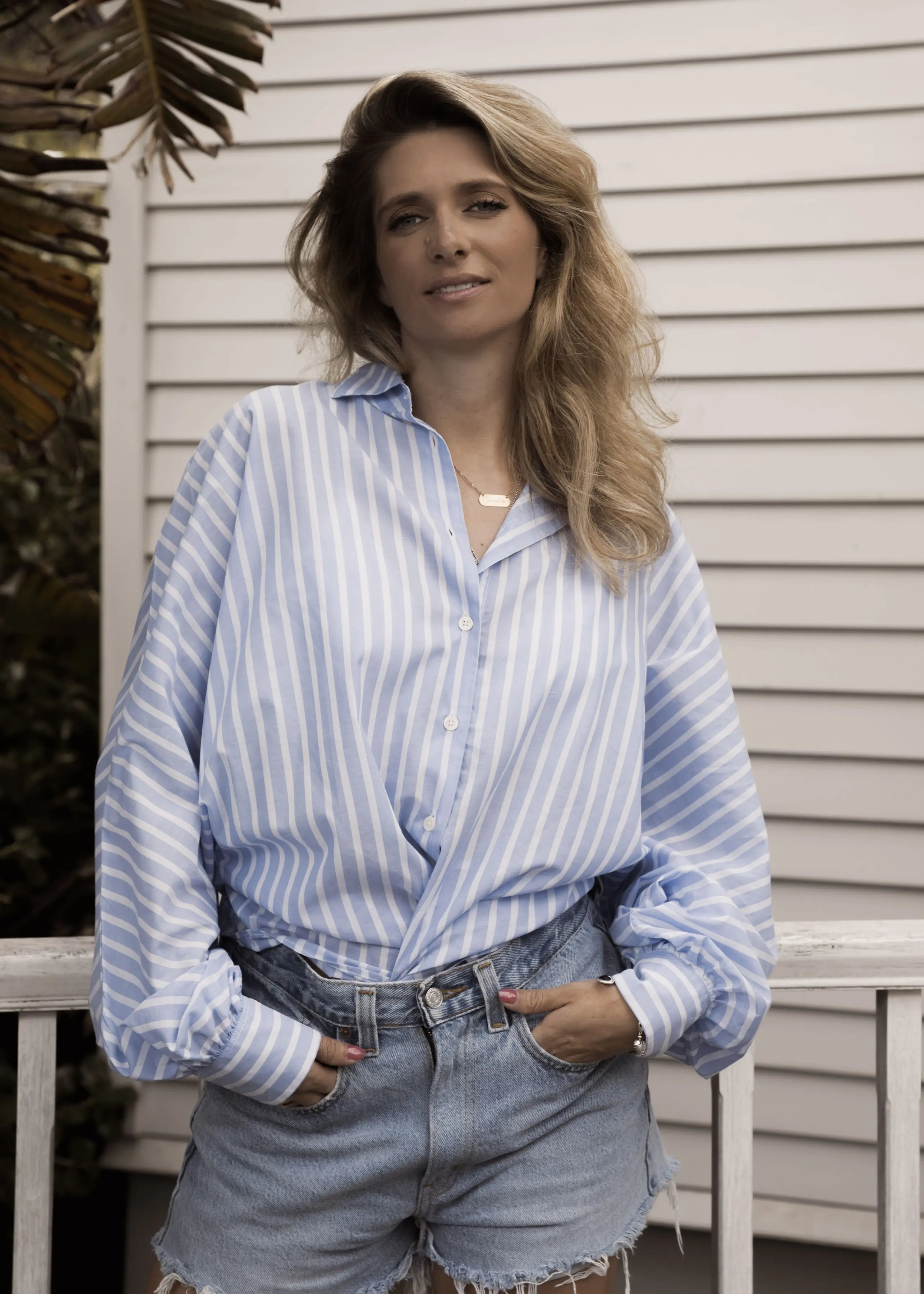 SoS Shirt in Blue and White Shirt - SKULPT Dublin
