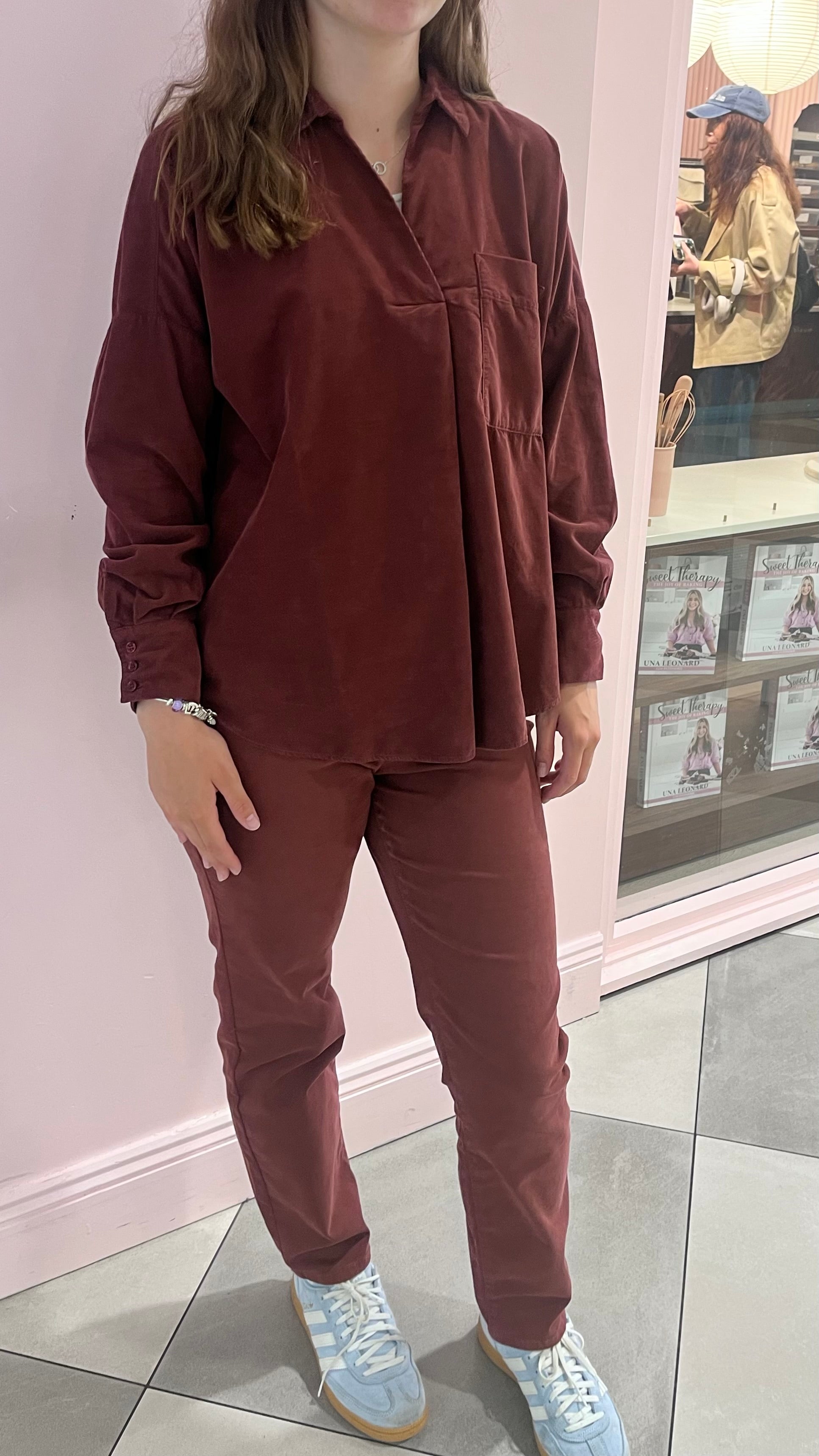 Mat de Misaine Cord Shirt in Mulberry - SKULPT Dublin