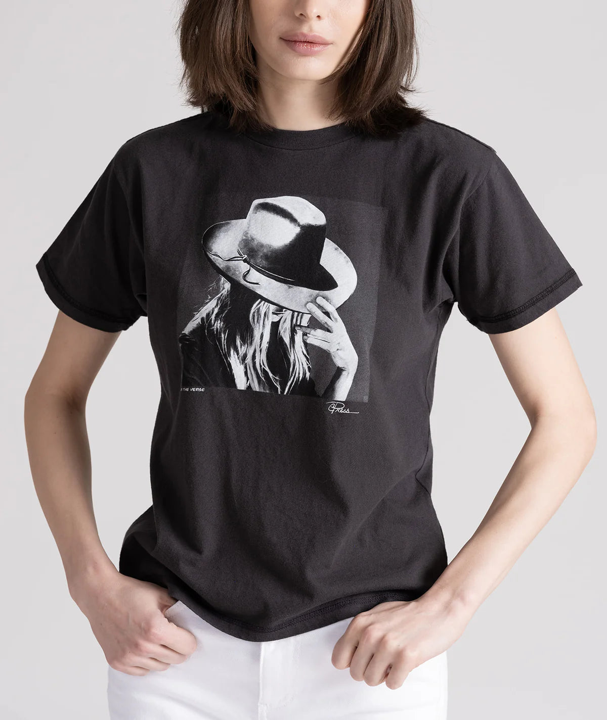 CPress Studio On The Verge Short Sleeve Tee in Worn Black - SKULPT Dublin