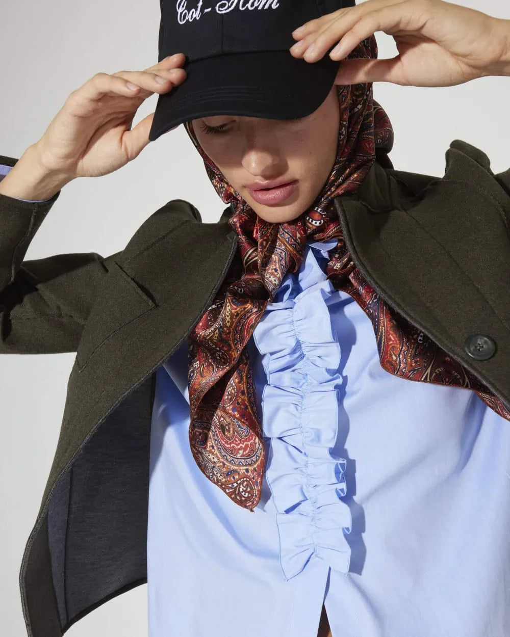 Tot-Hom Ruffled Shirt in Blue