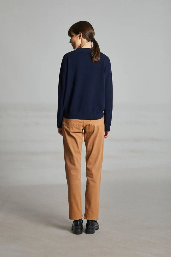 Mat de Misaine V Neck Jumper Navy