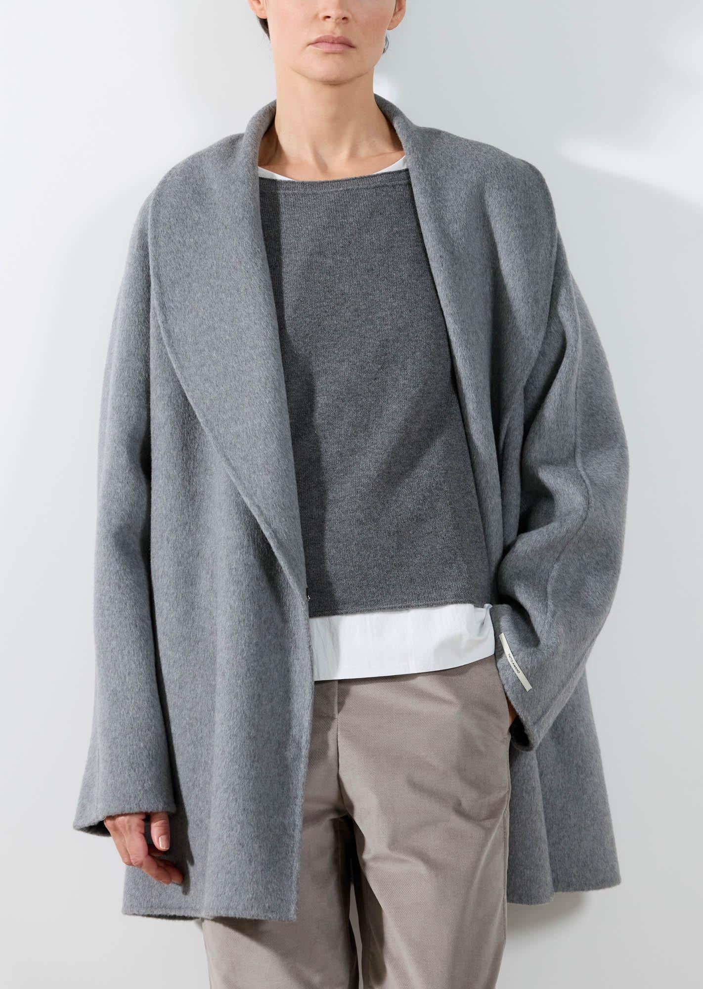 Rialto48 Double Layer Wool Coat in Anthracite