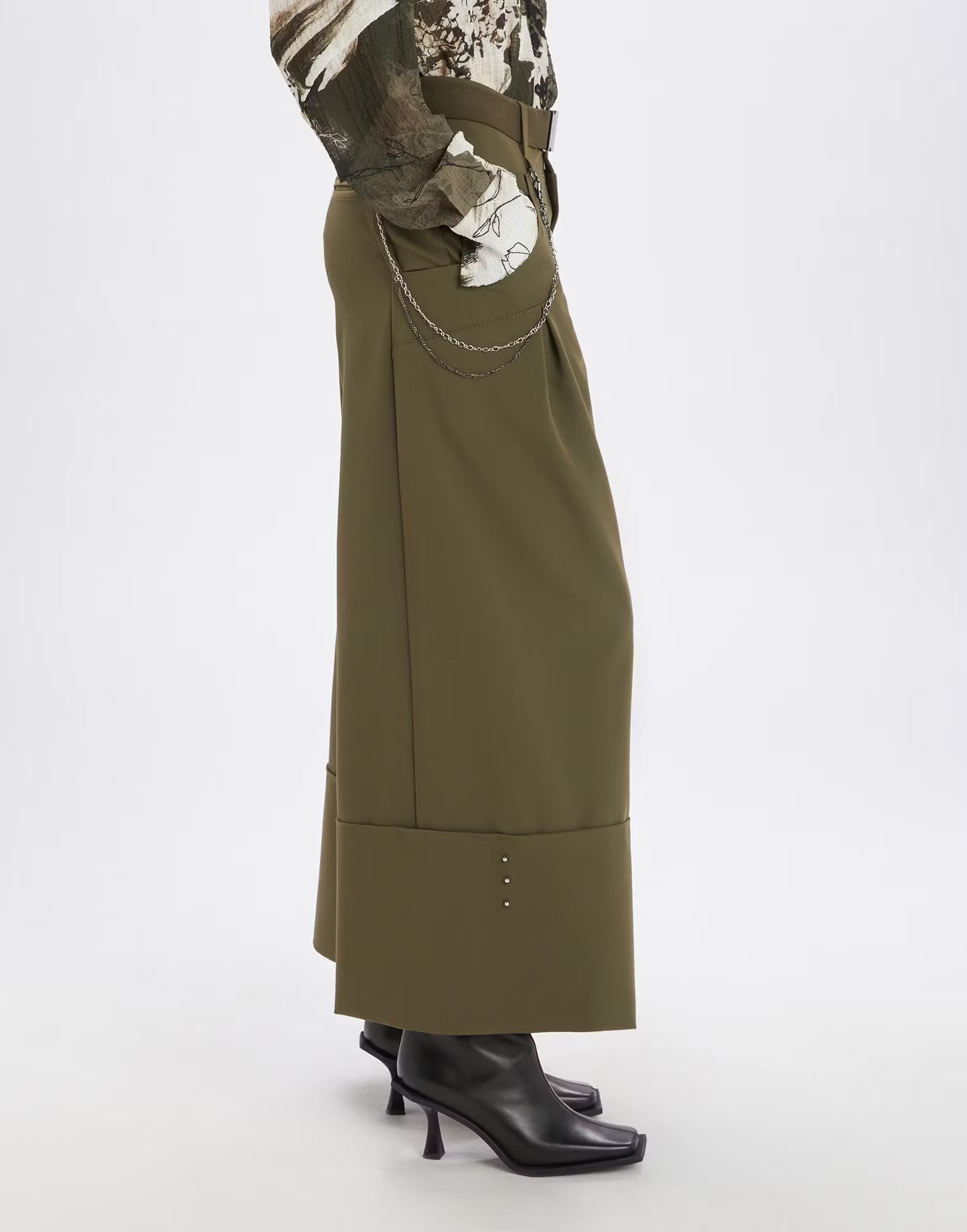 HIGH Everyday Gillie Trousers in Dark Olive - SKULPT Dublin